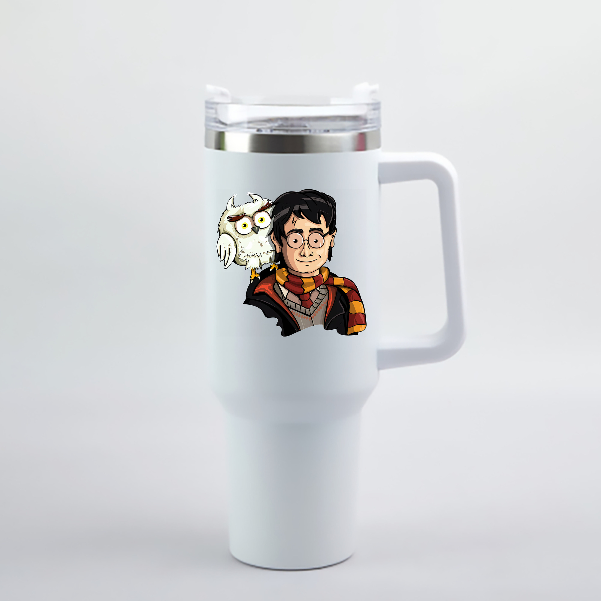 （画像用） Harry Potter ハリー・ポッターシリーズ 1200mL車用タンブラー - クリスタルステッカー（プラスチックストロー付き）