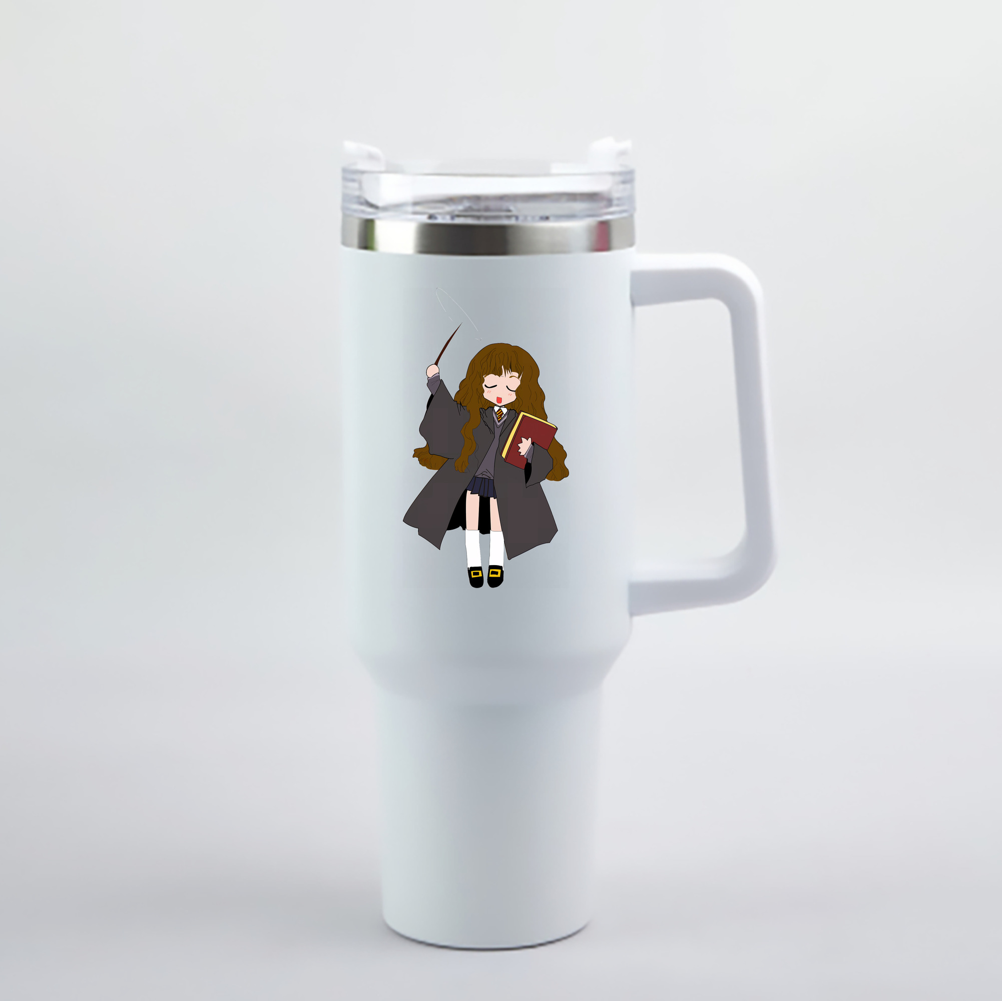 （画像用） Harry Potter ハリー・ポッターシリーズ 1200mL車用タンブラー - クリスタルステッカー（プラスチックストロー付き）