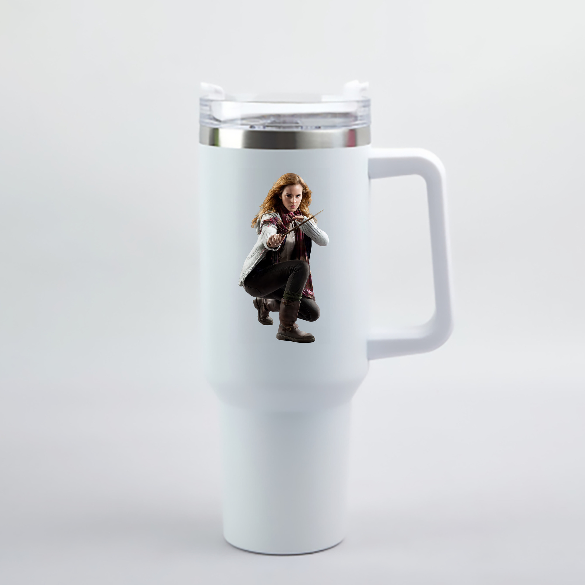 （画像用） Harry Potter ハリー・ポッターシリーズ 1200mL車用タンブラー - クリスタルステッカー（プラスチックストロー付き）
