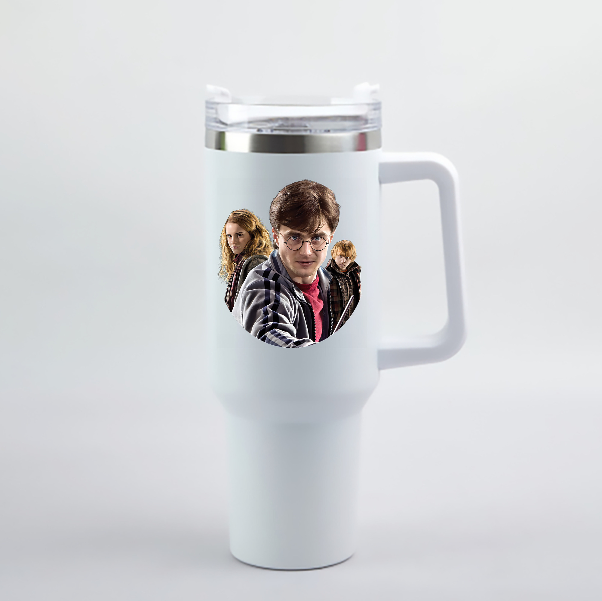（画像用） Harry Potter ハリー・ポッターシリーズ 1200mL車用タンブラー - クリスタルステッカー（プラスチックストロー付き）
