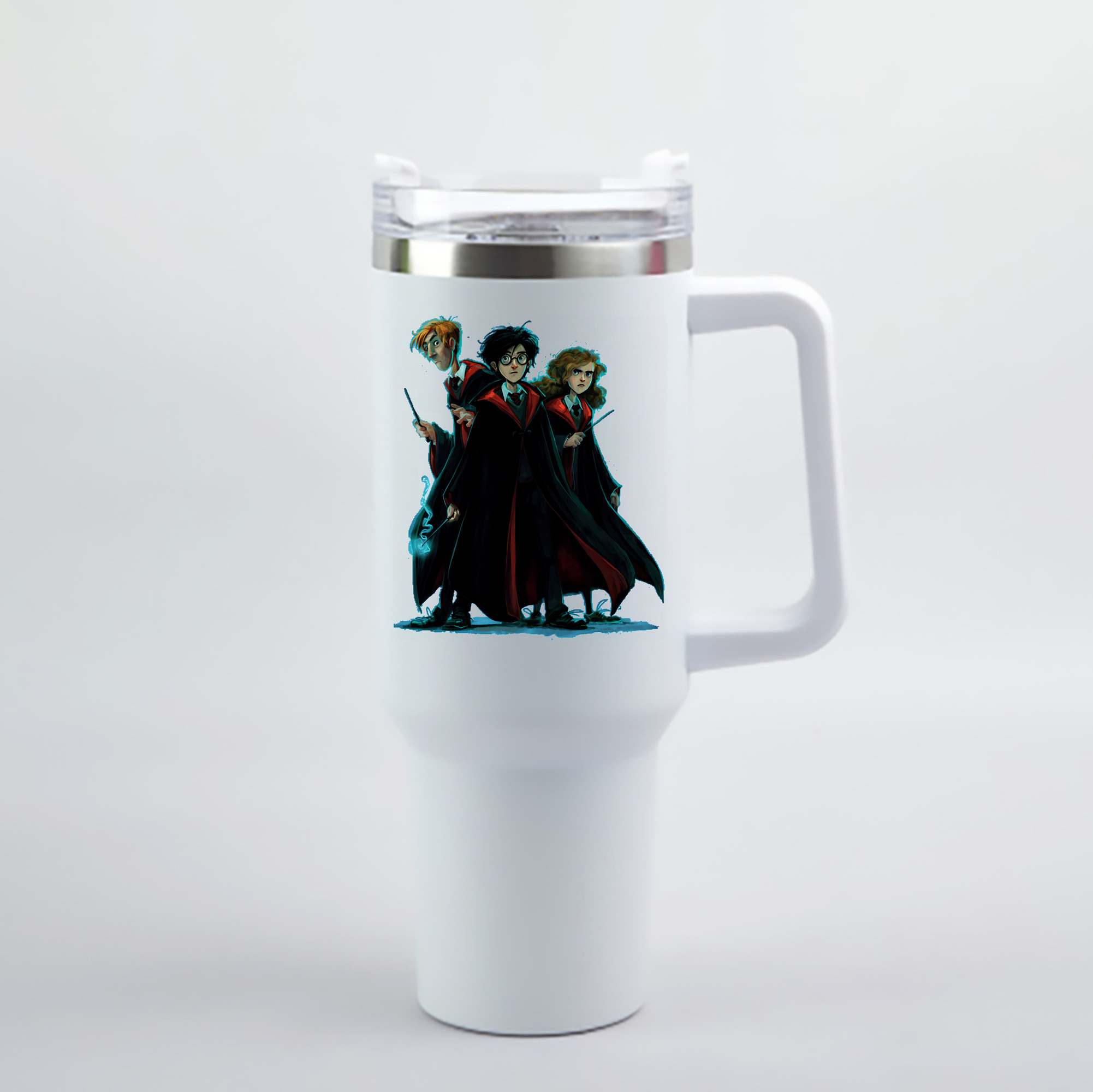 （画像用） Harry Potter ハリー・ポッターシリーズ 1200mL車用タンブラー - クリスタルステッカー（プラスチックストロー付き）