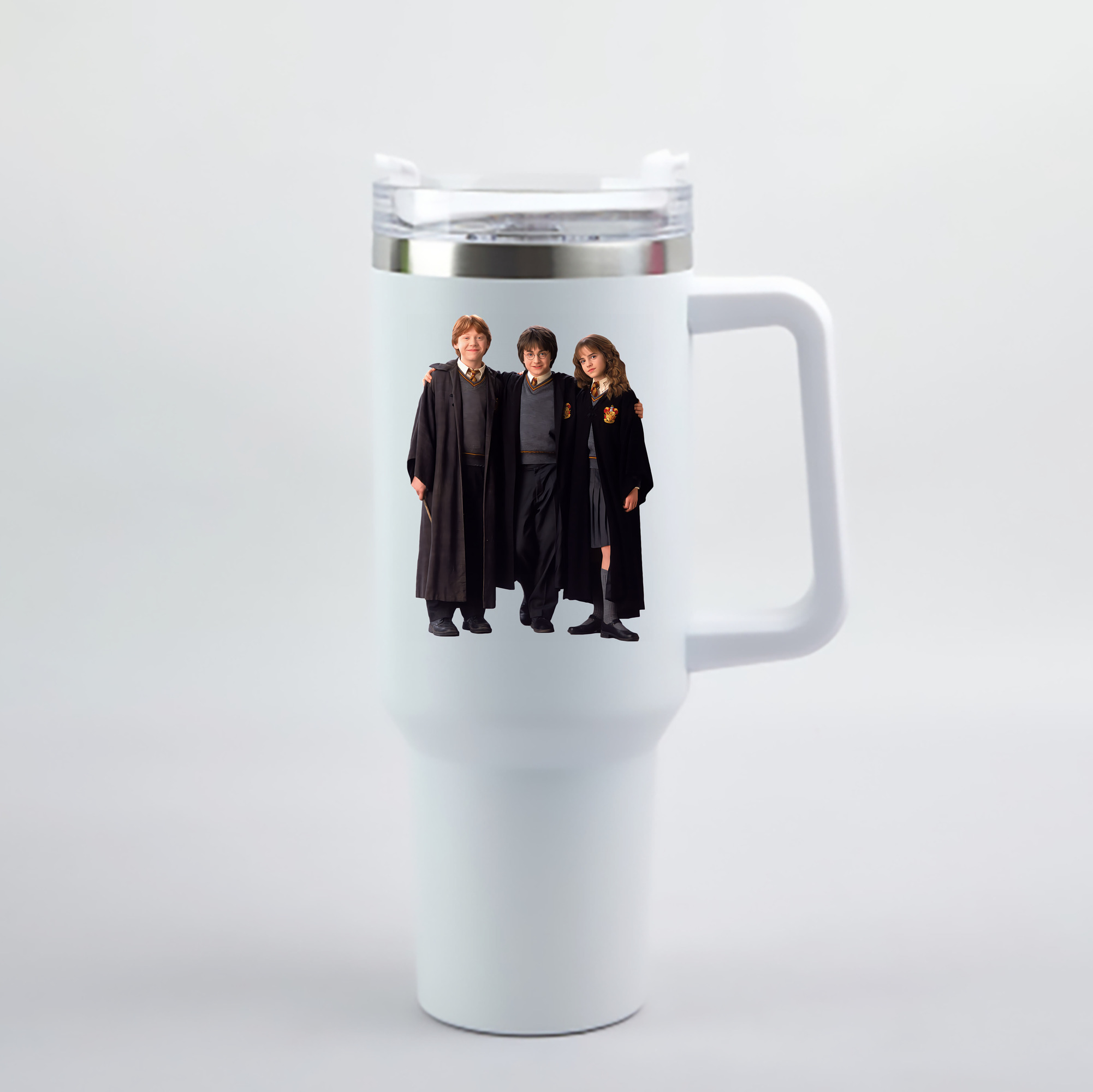 （画像用） Harry Potter ハリー・ポッターシリーズ 1200mL車用タンブラー - クリスタルステッカー（プラスチックストロー付き）