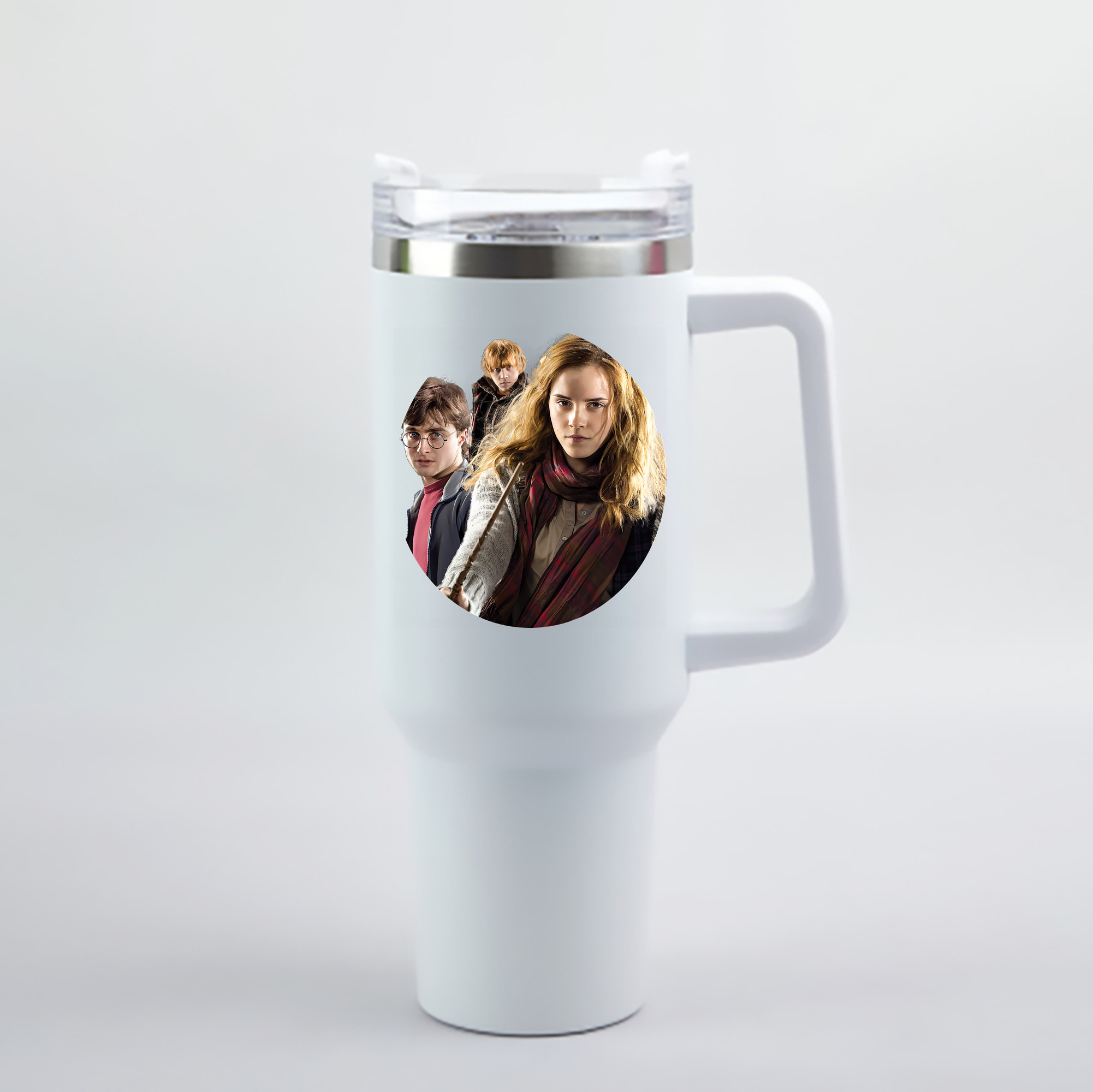 （画像用） Harry Potter ハリー・ポッターシリーズ 1200mL車用タンブラー - クリスタルステッカー（プラスチックストロー付き）