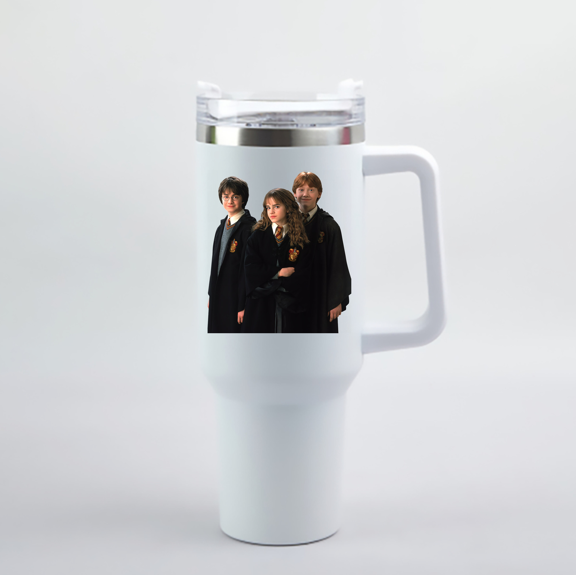 （画像用） Harry Potter ハリー・ポッターシリーズ 1200mL車用タンブラー - クリスタルステッカー（プラスチックストロー付き）