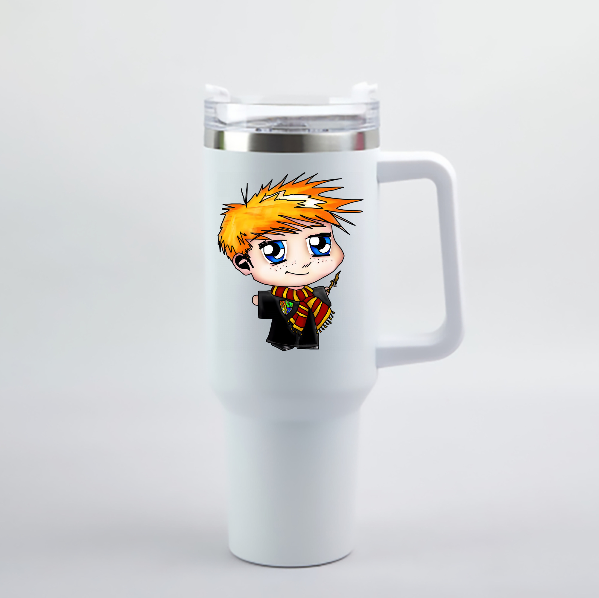 （画像用） Harry Potter ハリー・ポッターシリーズ 1200mL車用タンブラー - クリスタルステッカー（プラスチックストロー付き）