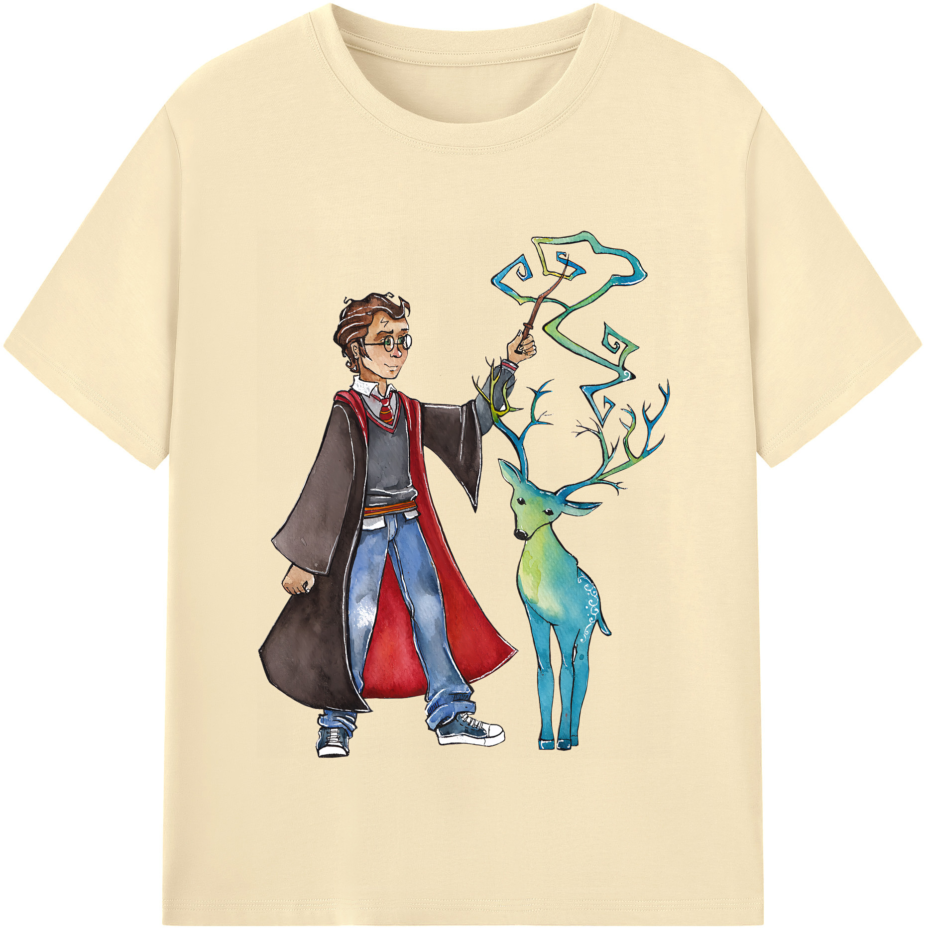 （画像用） Harry Potter ハリー・ポッターシリーズ 綿100％半袖Tシャツ（フロントプリント）