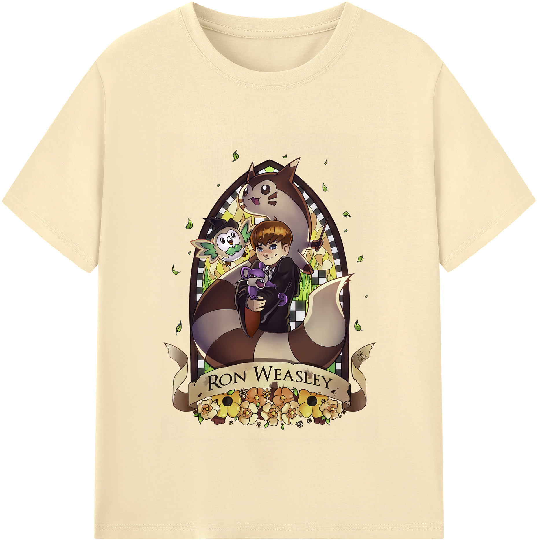 （画像用） Harry Potter ハリー・ポッターシリーズ 綿100％半袖Tシャツ（フロントプリント）