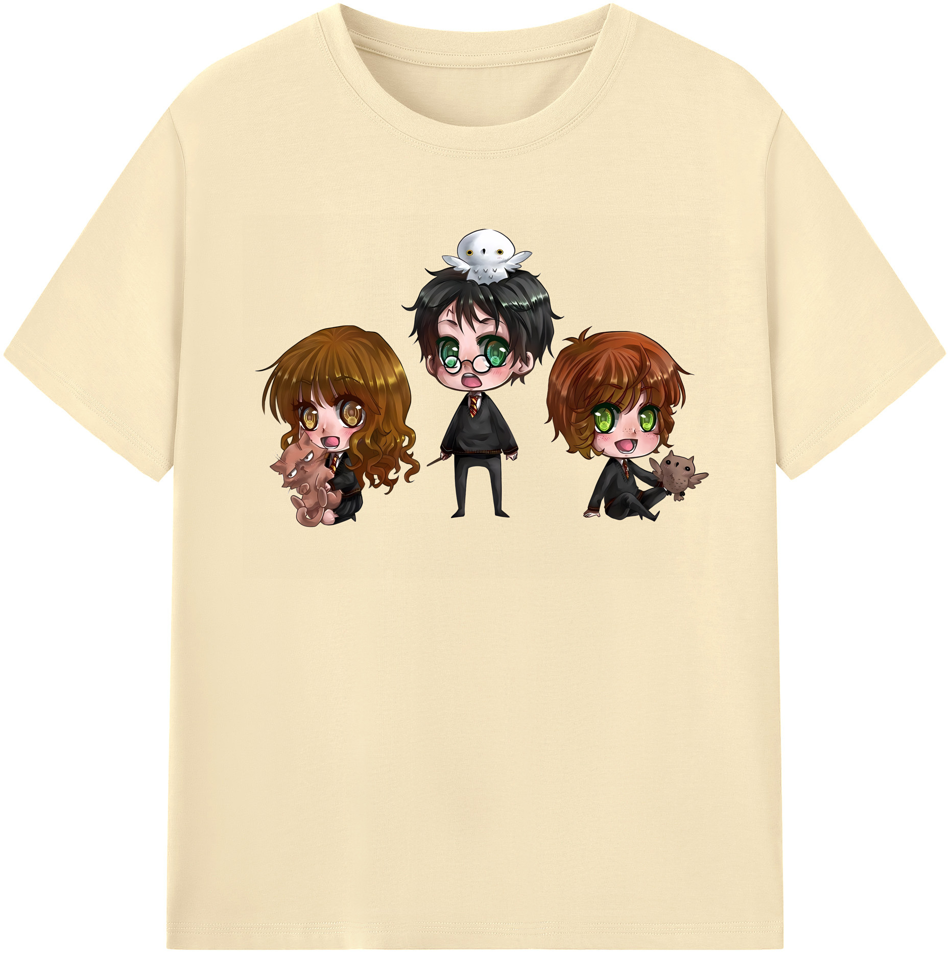 （画像用） Harry Potter ハリー・ポッターシリーズ 綿100％半袖Tシャツ（フロントプリント）