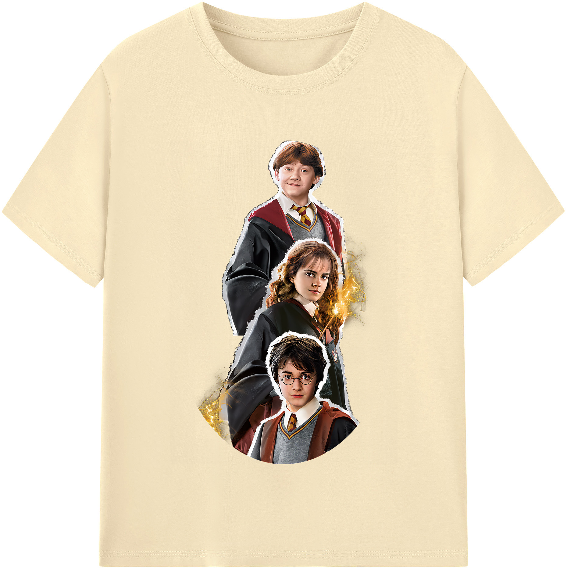 （画像用） Harry Potter ハリー・ポッターシリーズ 綿100％半袖Tシャツ（フロントプリント）