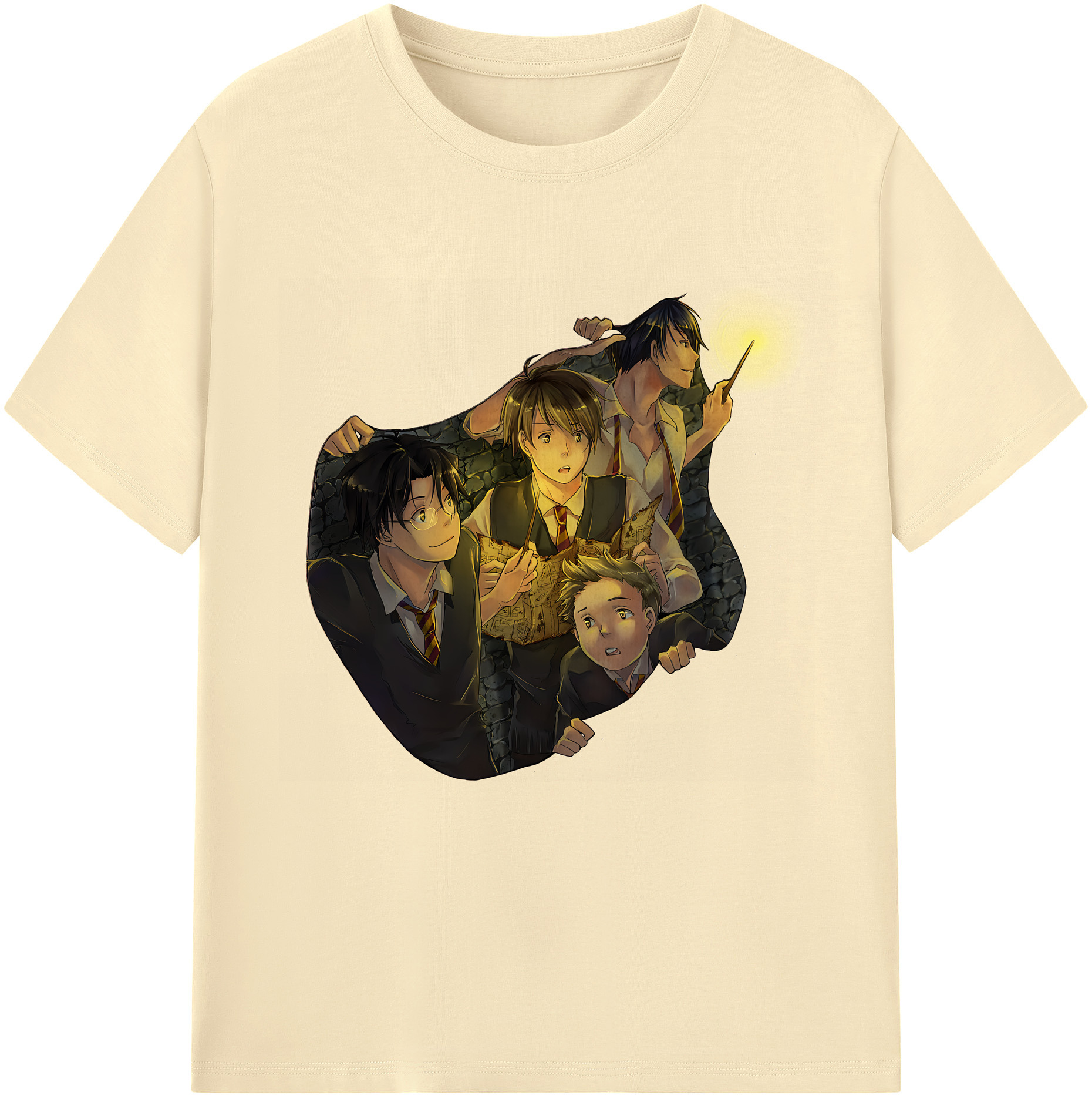 （画像用） Harry Potter ハリー・ポッターシリーズ 綿100％半袖Tシャツ（フロントプリント）