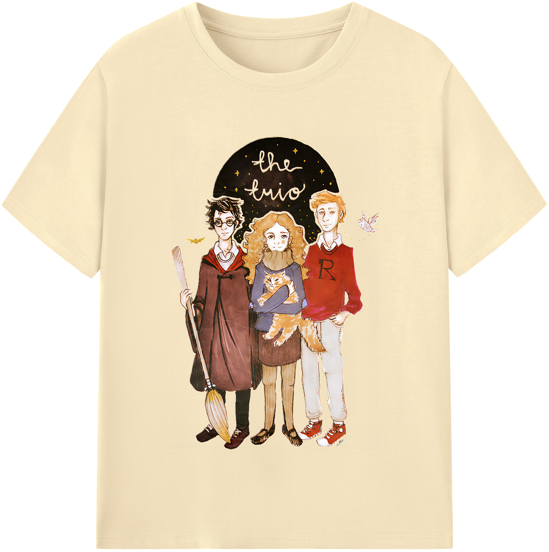 （画像用） Harry Potter ハリー・ポッターシリーズ 綿100％半袖Tシャツ（フロントプリント）