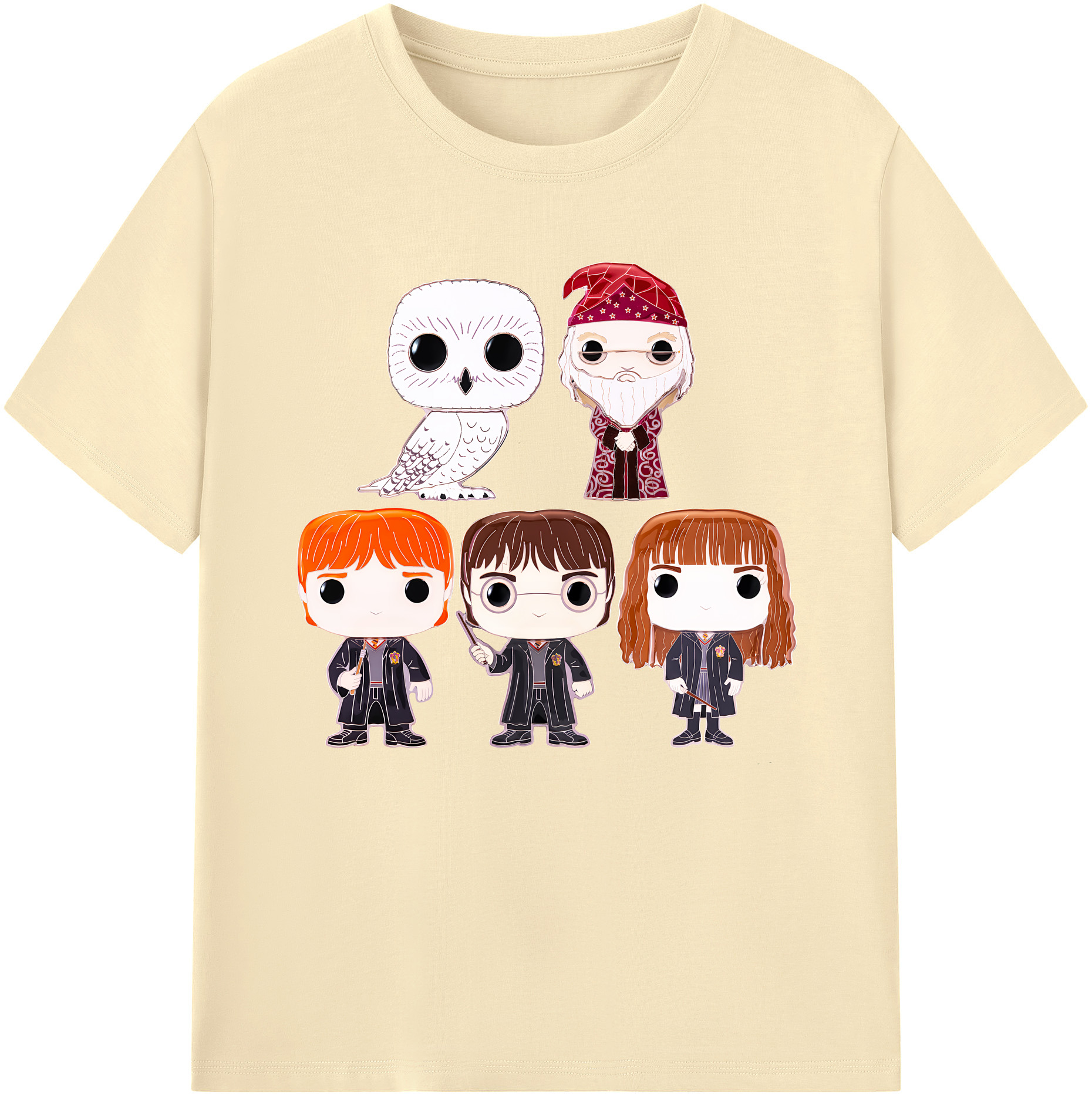 （画像用） Harry Potter ハリー・ポッターシリーズ 綿100％半袖Tシャツ（フロントプリント）