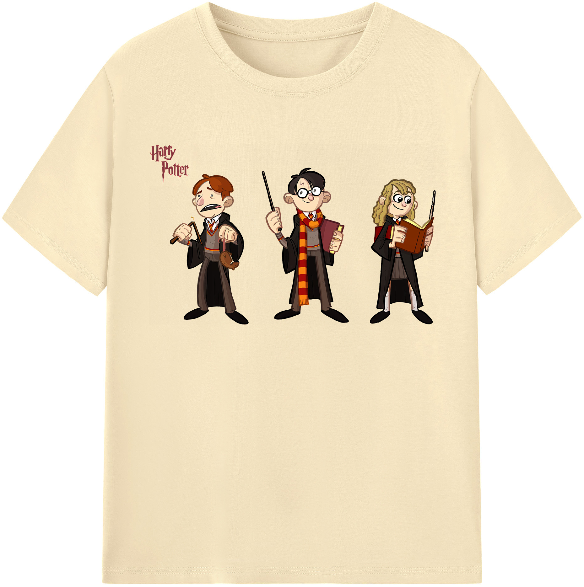 （画像用） Harry Potter ハリー・ポッターシリーズ 綿100％半袖Tシャツ（フロントプリント）