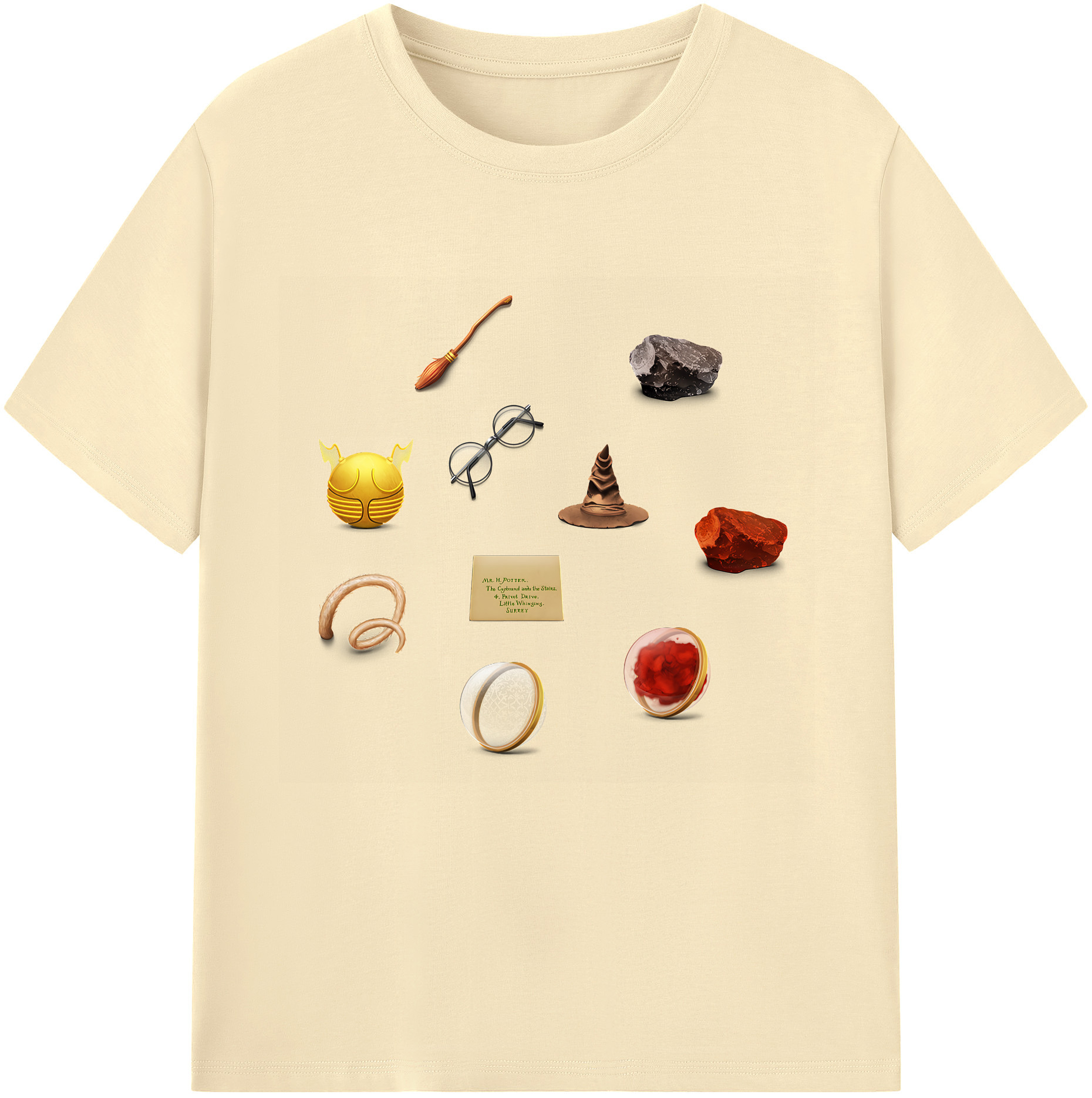 （画像用） Harry Potter ハリー・ポッターシリーズ 綿100％半袖Tシャツ（フロントプリント）
