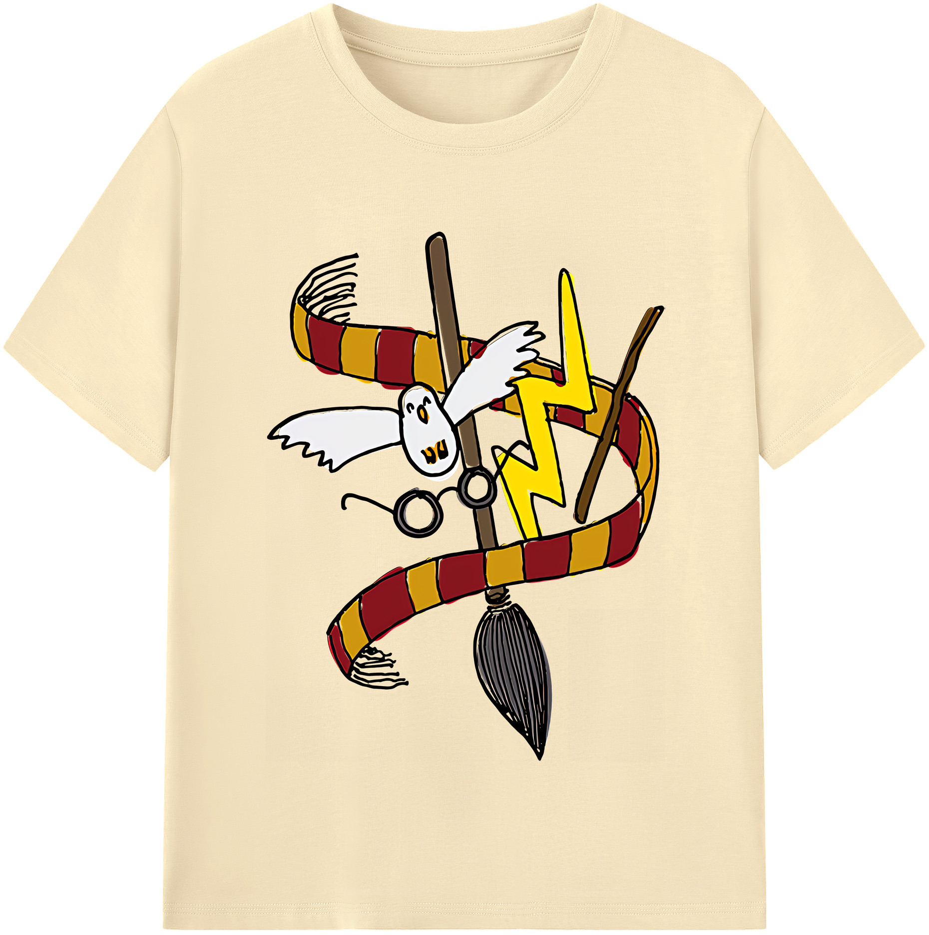 （画像用） Harry Potter ハリー・ポッターシリーズ 綿100％半袖Tシャツ（フロントプリント）