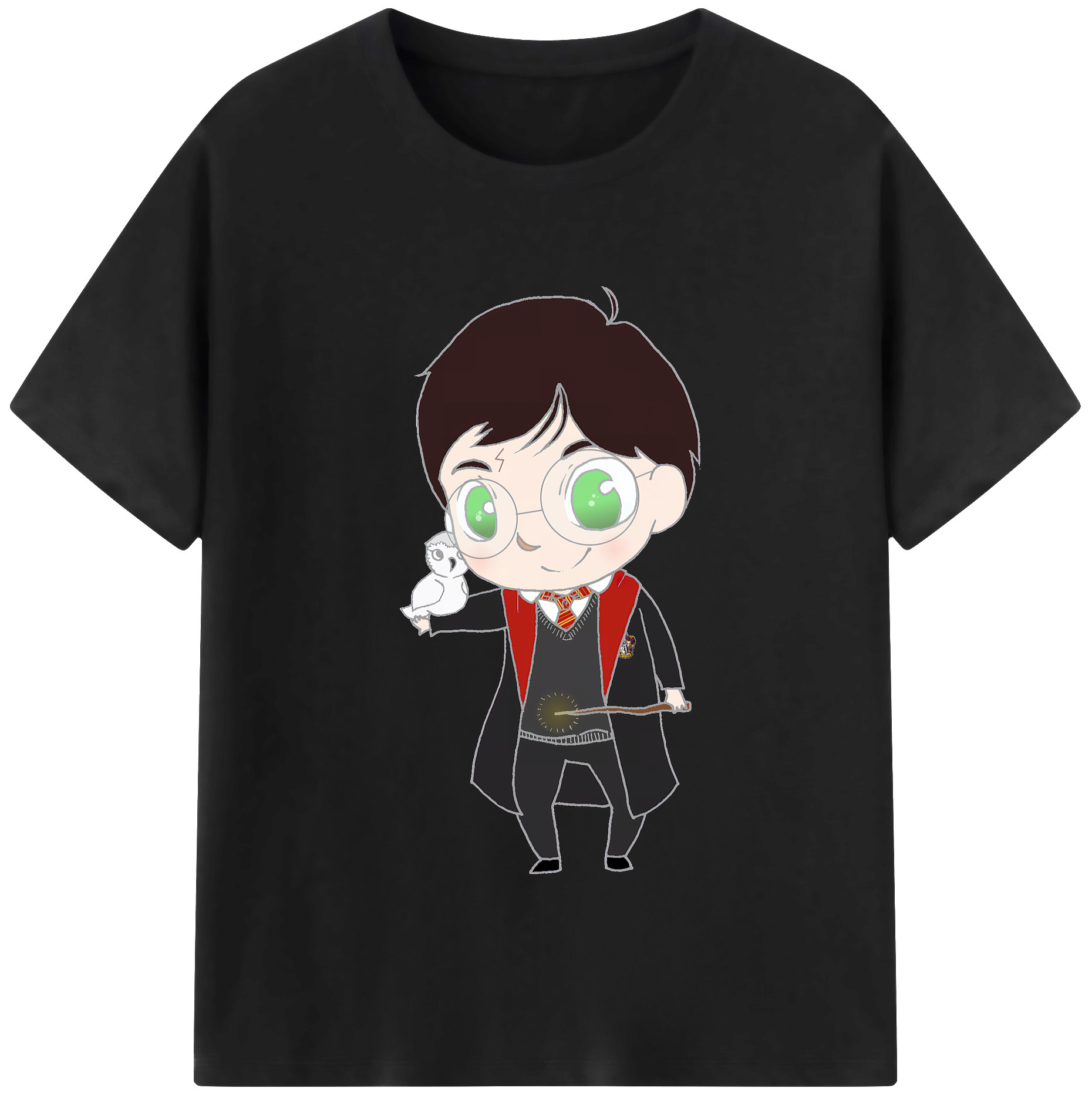 （画像用） Harry Potter ハリー・ポッターシリーズ 綿100％半袖Tシャツ（フロントプリント）