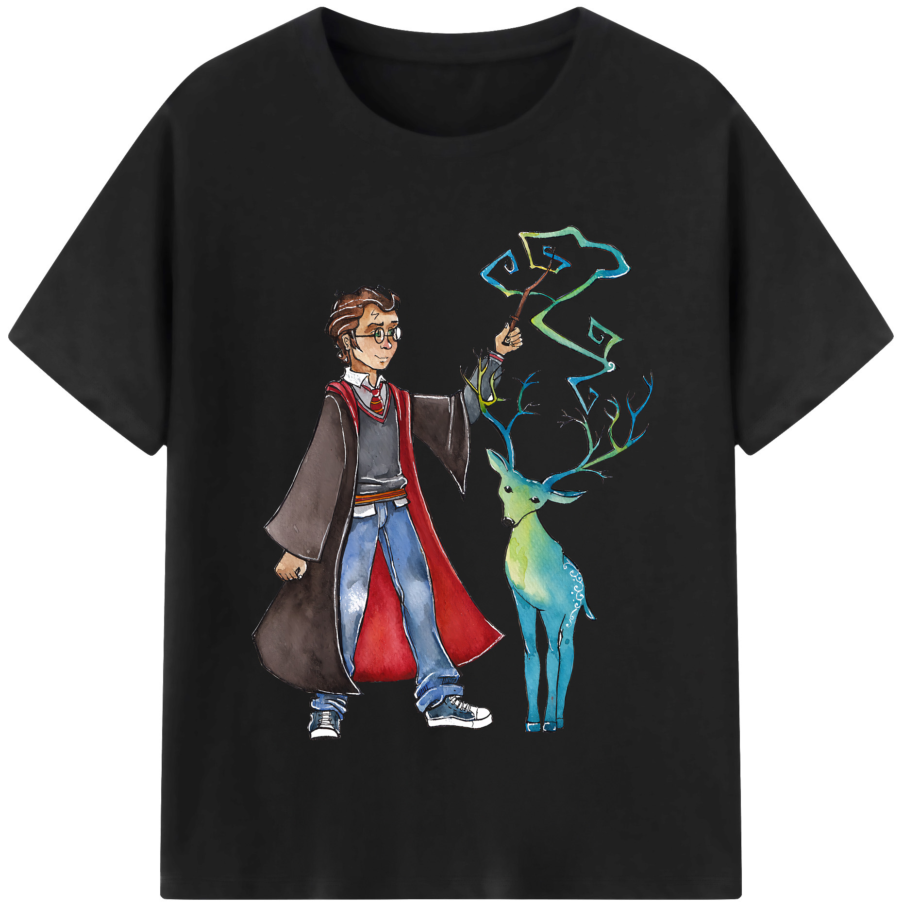 （画像用） Harry Potter ハリー・ポッターシリーズ 綿100％半袖Tシャツ（フロントプリント）