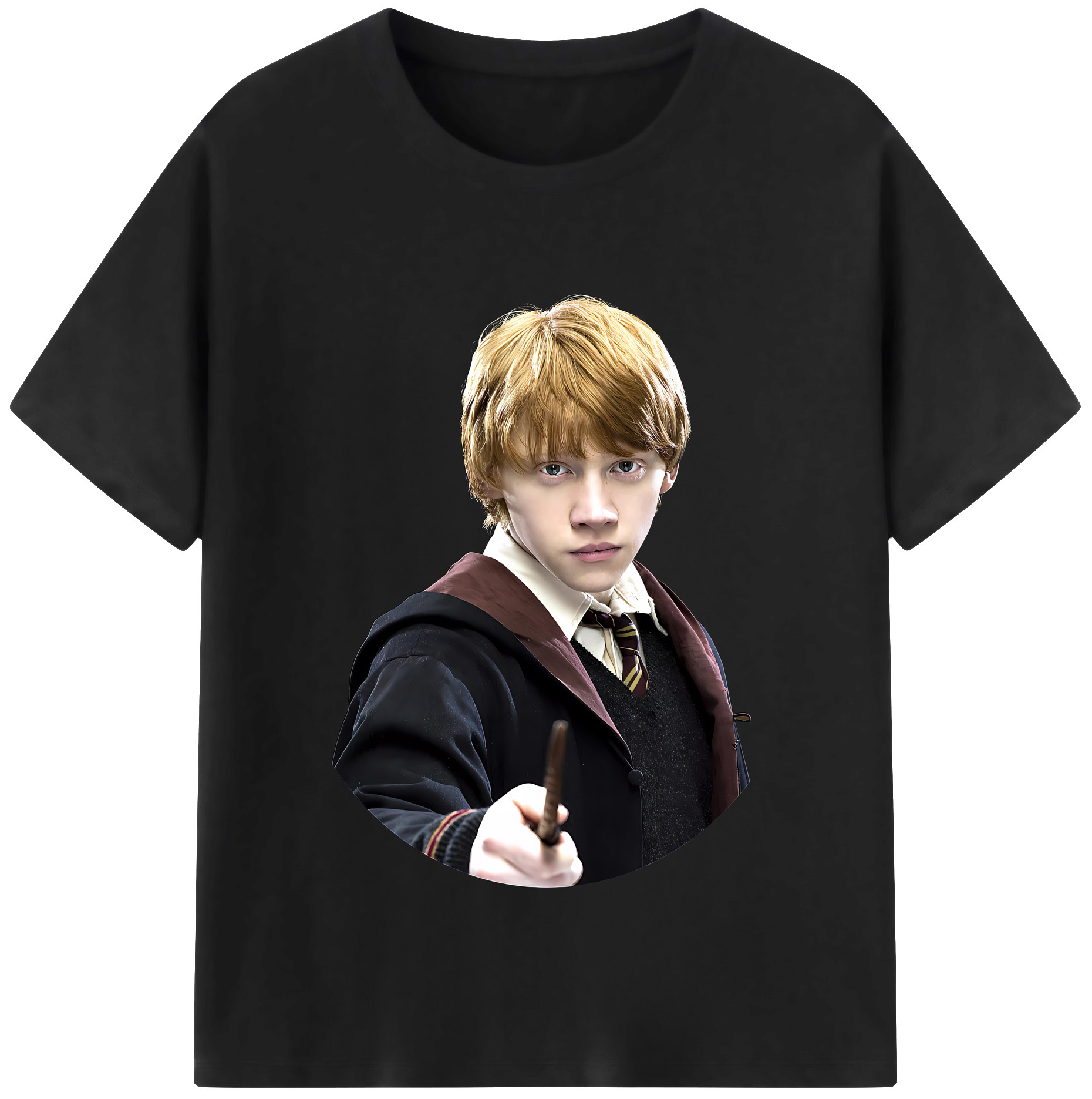（画像用） Harry Potter ハリー・ポッターシリーズ 綿100％半袖Tシャツ（フロントプリント）