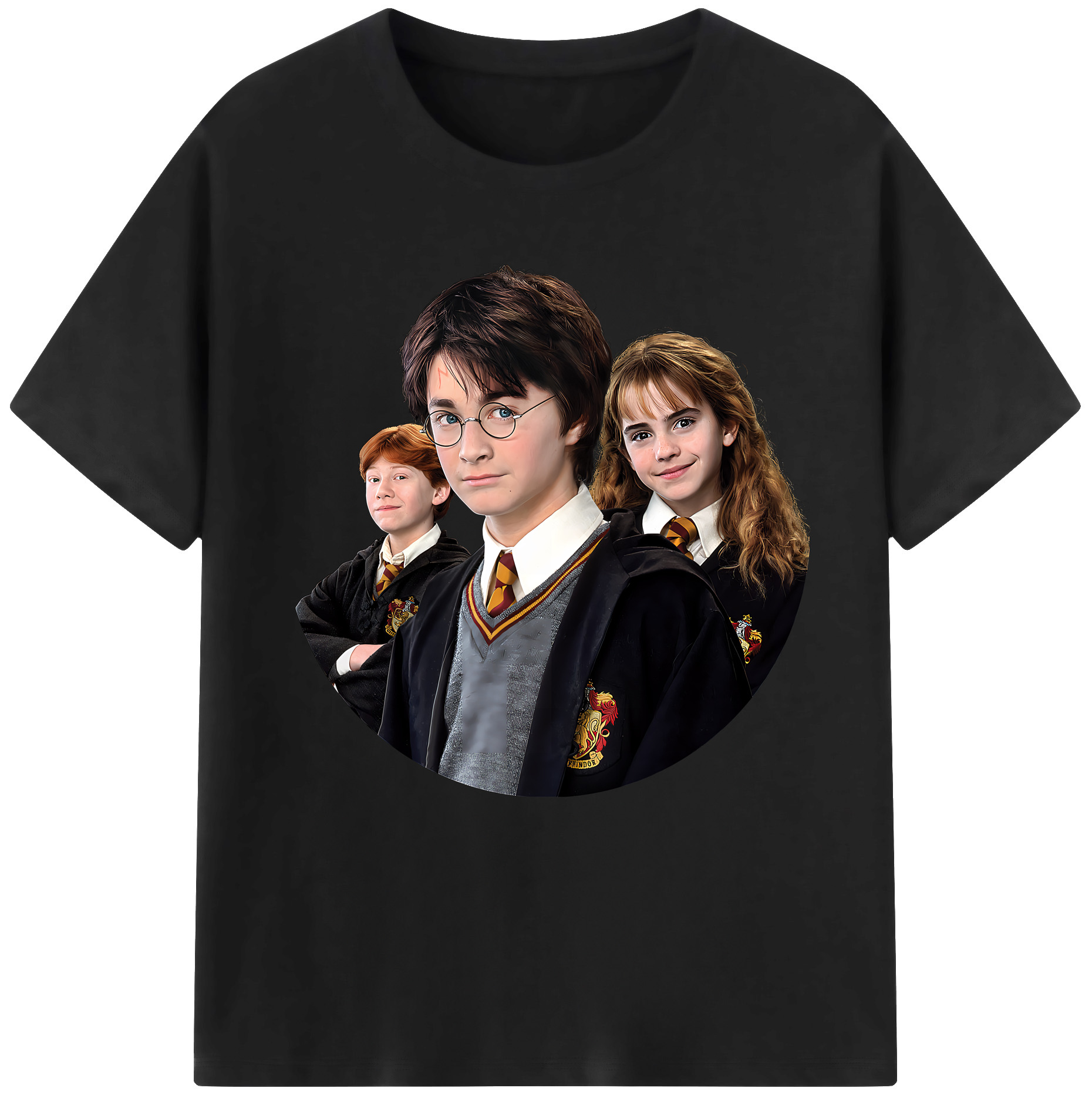 （画像用） Harry Potter ハリー・ポッターシリーズ 綿100％半袖Tシャツ（フロントプリント）