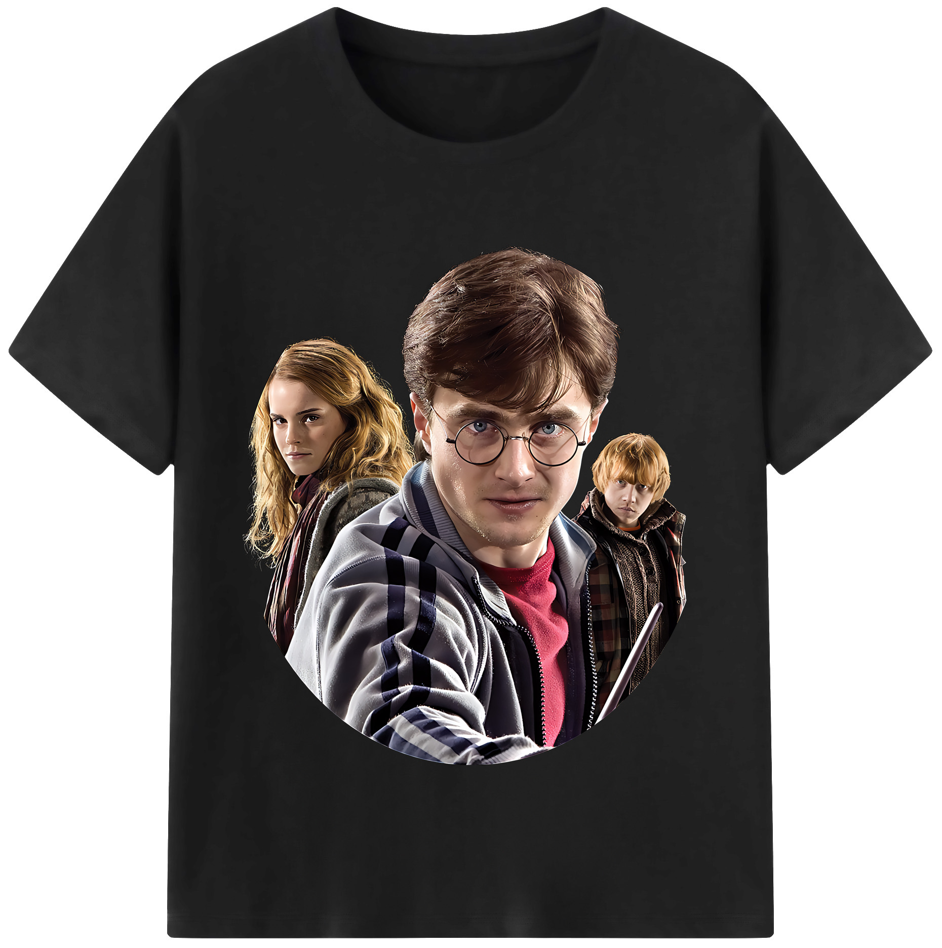 （画像用） Harry Potter ハリー・ポッターシリーズ 綿100％半袖Tシャツ（フロントプリント）