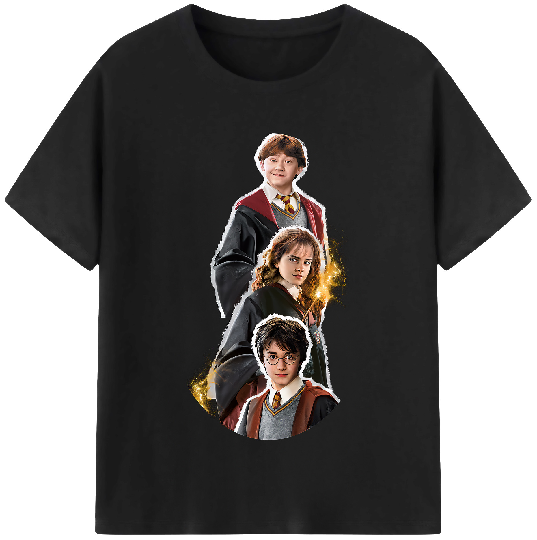 （画像用） Harry Potter ハリー・ポッターシリーズ 綿100％半袖Tシャツ（フロントプリント）
