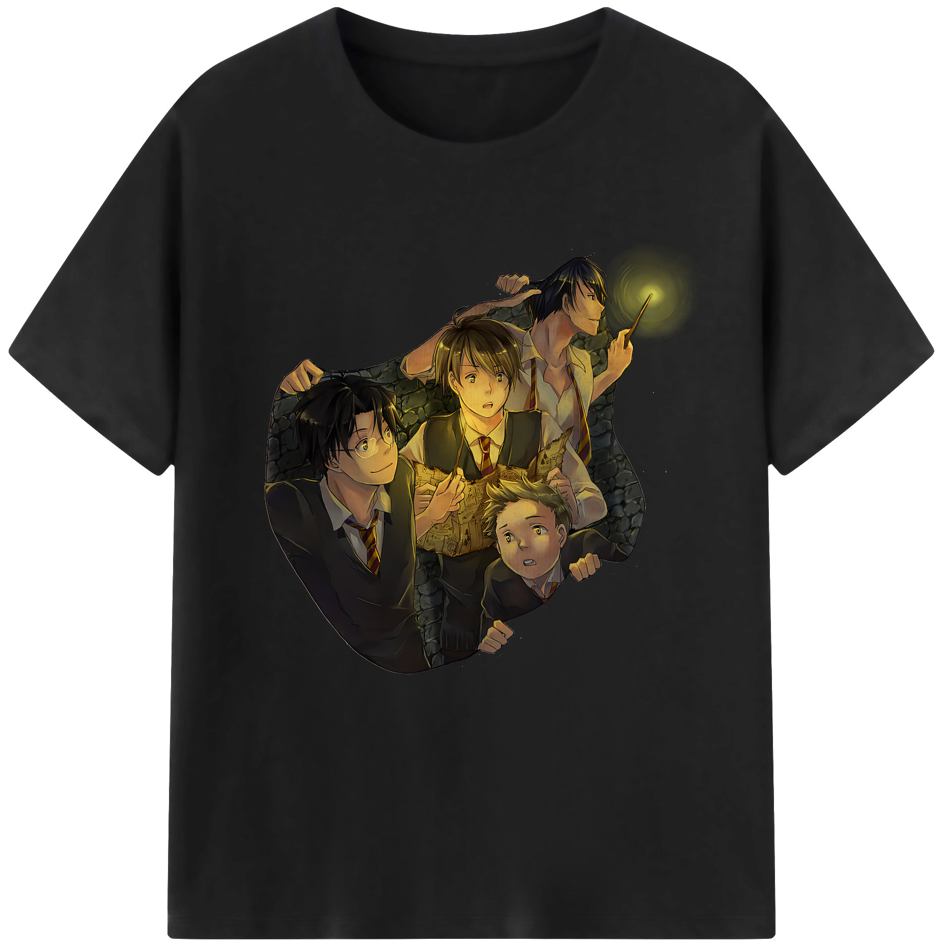 （画像用） Harry Potter ハリー・ポッターシリーズ 綿100％半袖Tシャツ（フロントプリント）