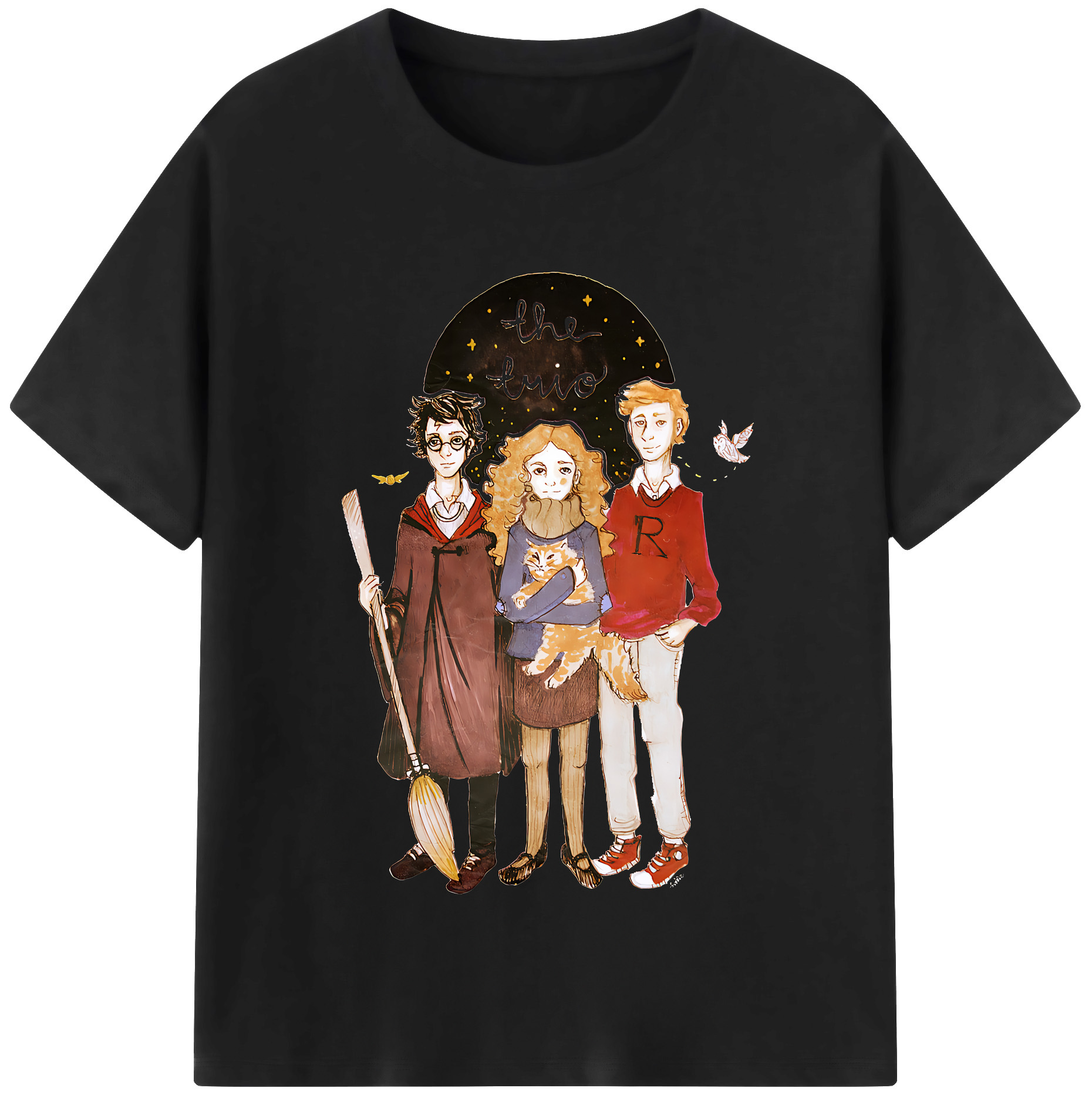 （画像用） Harry Potter ハリー・ポッターシリーズ 綿100％半袖Tシャツ（フロントプリント）