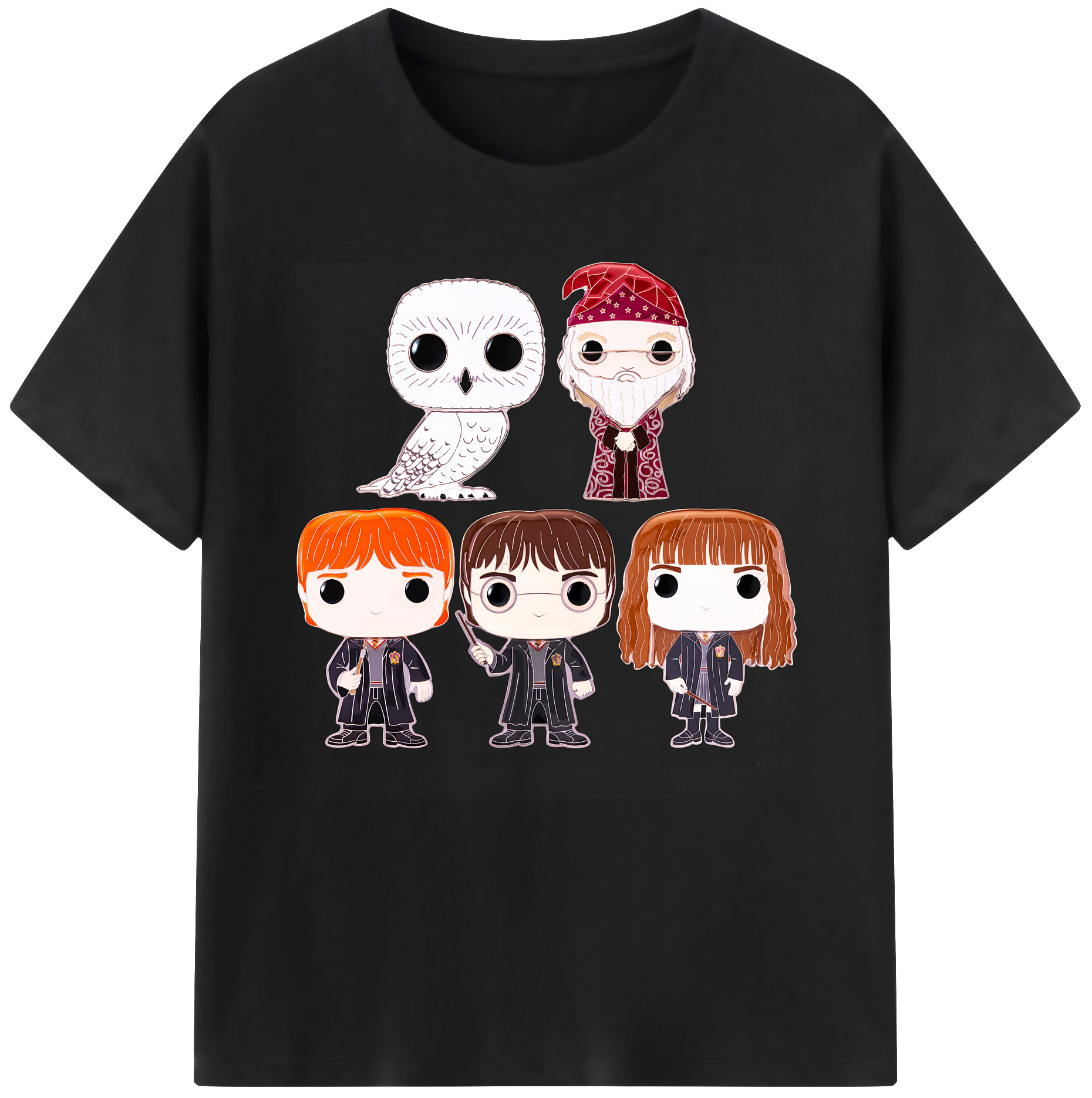 （画像用） Harry Potter ハリー・ポッターシリーズ 綿100％半袖Tシャツ（フロントプリント）