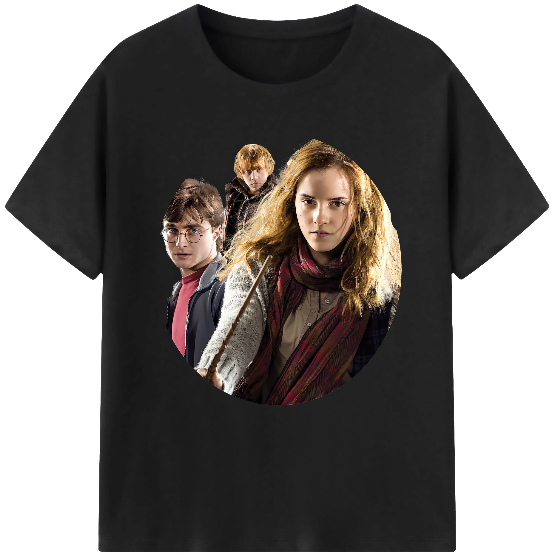 （画像用） Harry Potter ハリー・ポッターシリーズ 綿100％半袖Tシャツ（フロントプリント）
