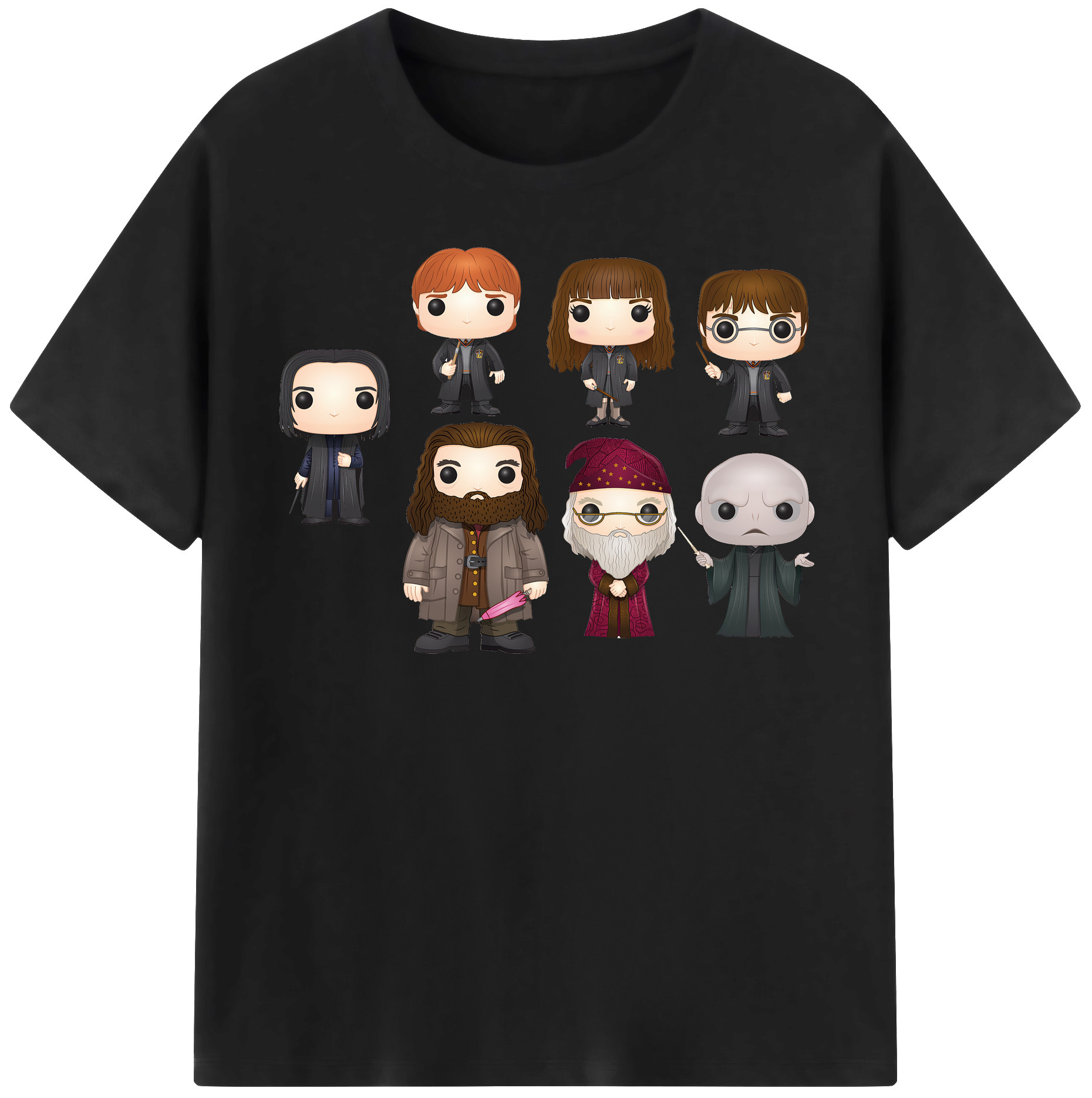 （画像用） Harry Potter ハリー・ポッターシリーズ 綿100％半袖Tシャツ（フロントプリント）