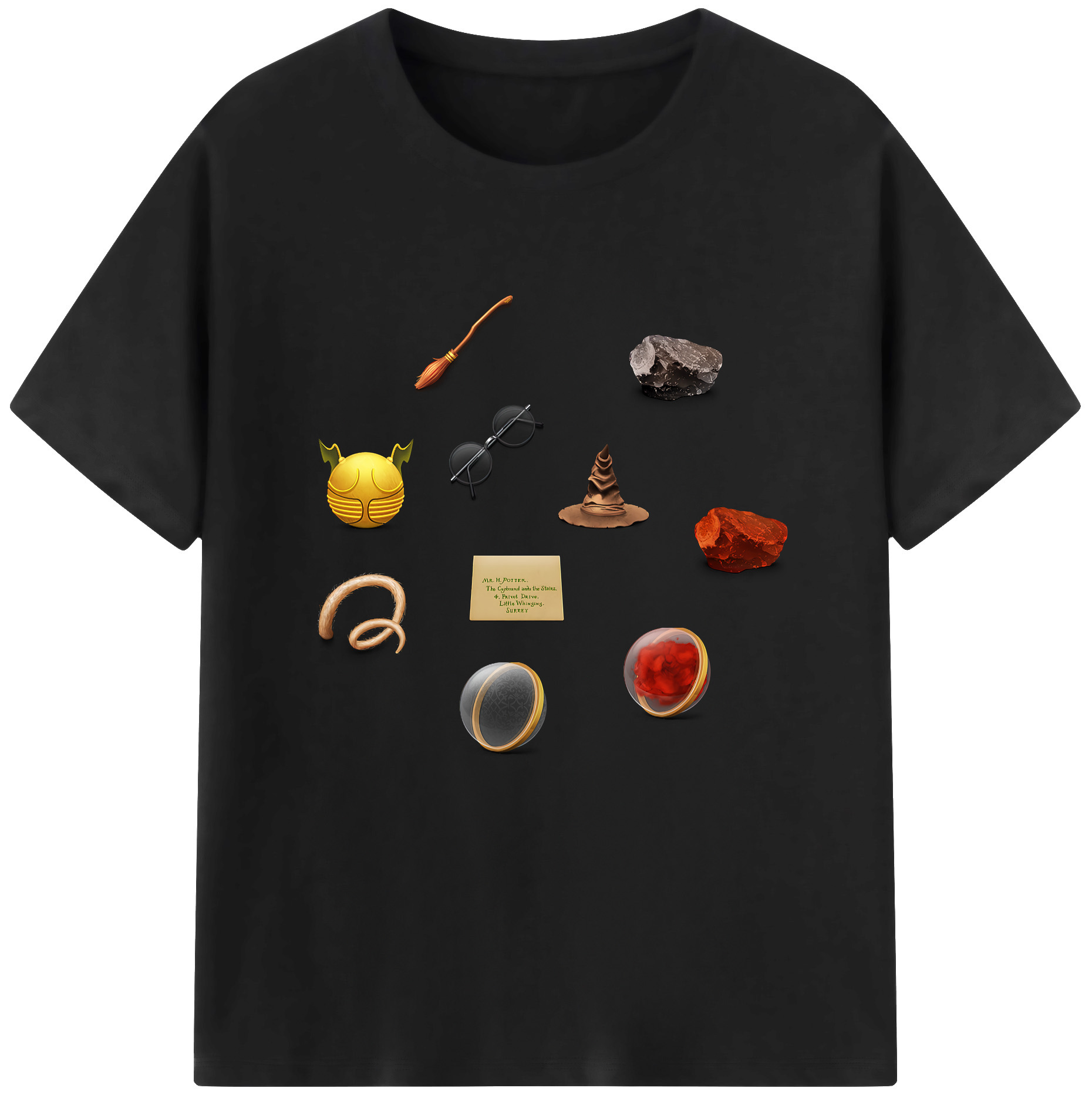 （画像用） Harry Potter ハリー・ポッターシリーズ 綿100％半袖Tシャツ（フロントプリント）