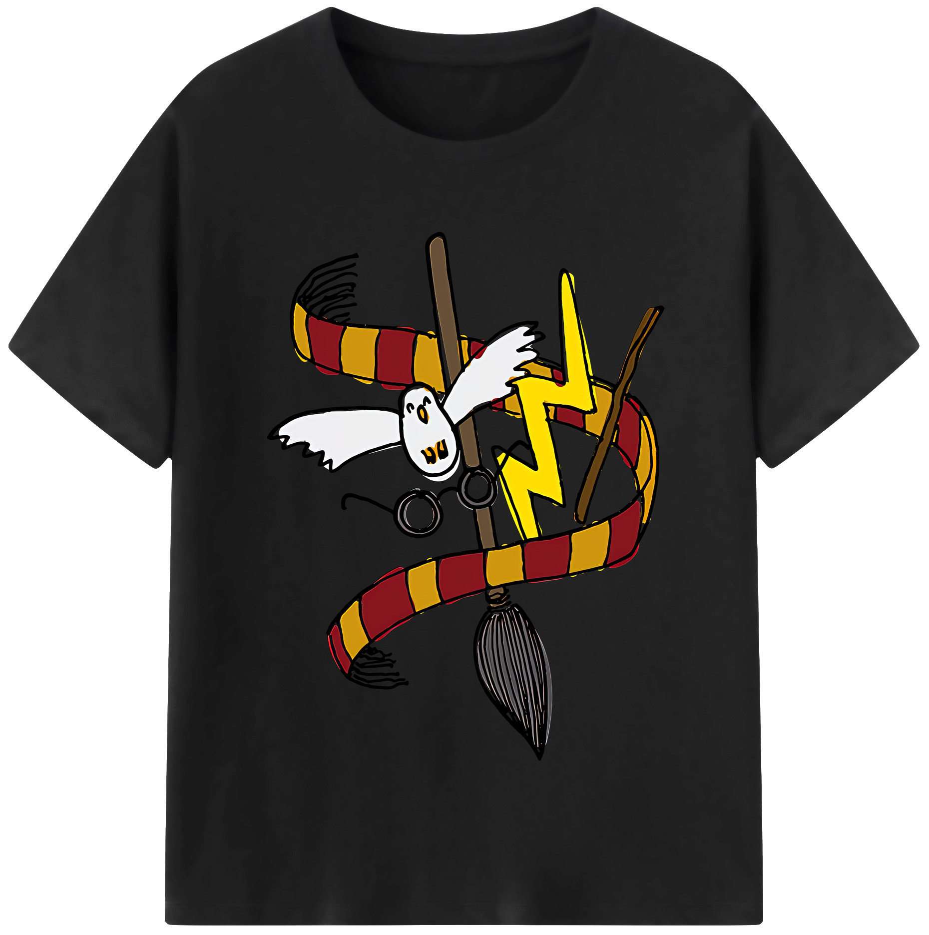 （画像用） Harry Potter ハリー・ポッターシリーズ 綿100％半袖Tシャツ（フロントプリント）