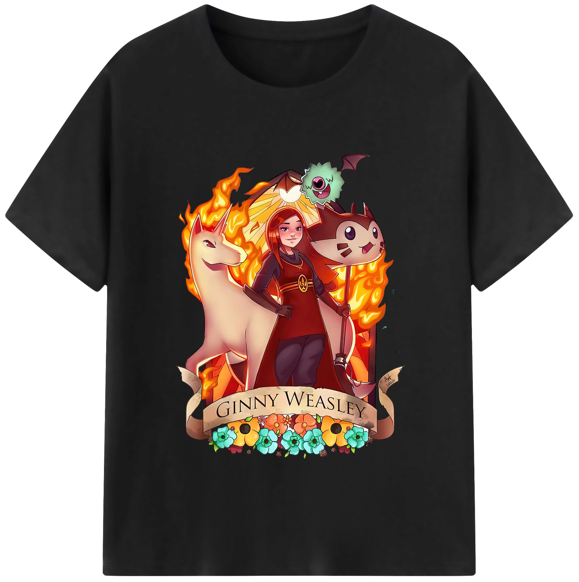 （画像用） Harry Potter ハリー・ポッターシリーズ 綿100％半袖Tシャツ（フロントプリント）