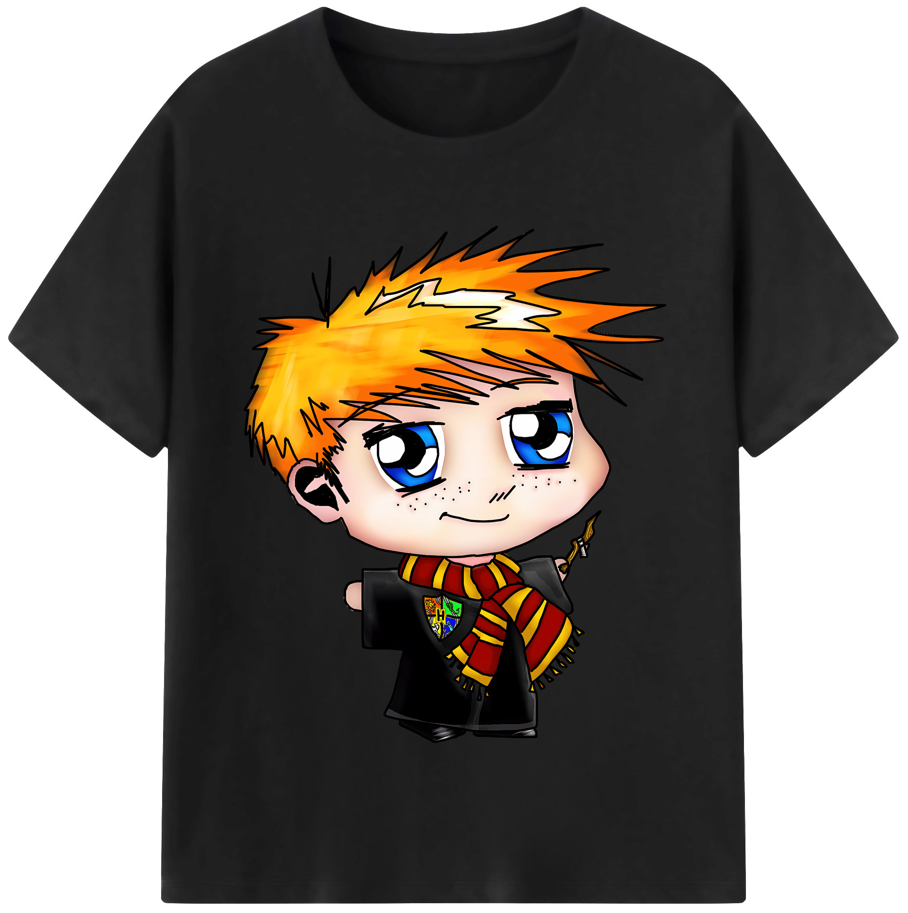 （画像用） Harry Potter ハリー・ポッターシリーズ 綿100％半袖Tシャツ（フロントプリント）