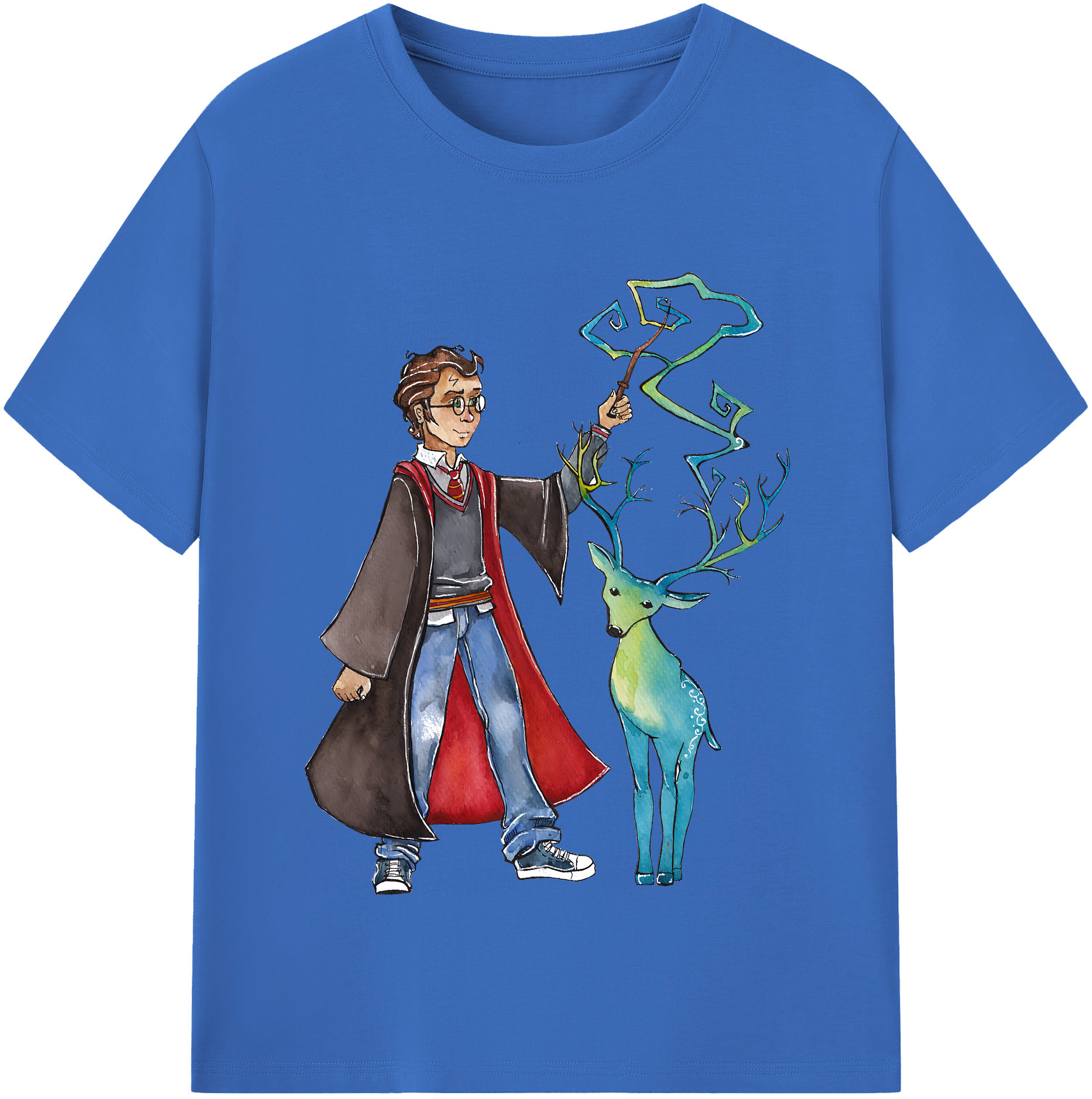 （画像用） Harry Potter ハリー・ポッターシリーズ 綿100％半袖Tシャツ（フロントプリント）