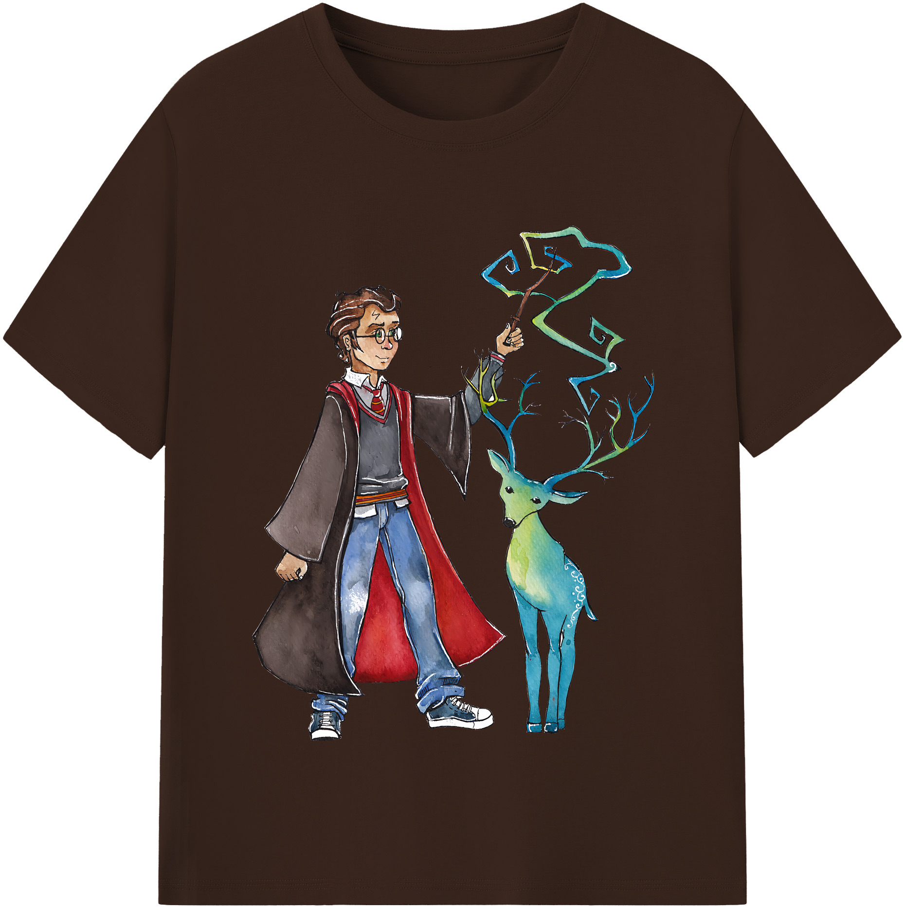 （画像用） Harry Potter ハリー・ポッターシリーズ 綿100％半袖Tシャツ（フロントプリント）