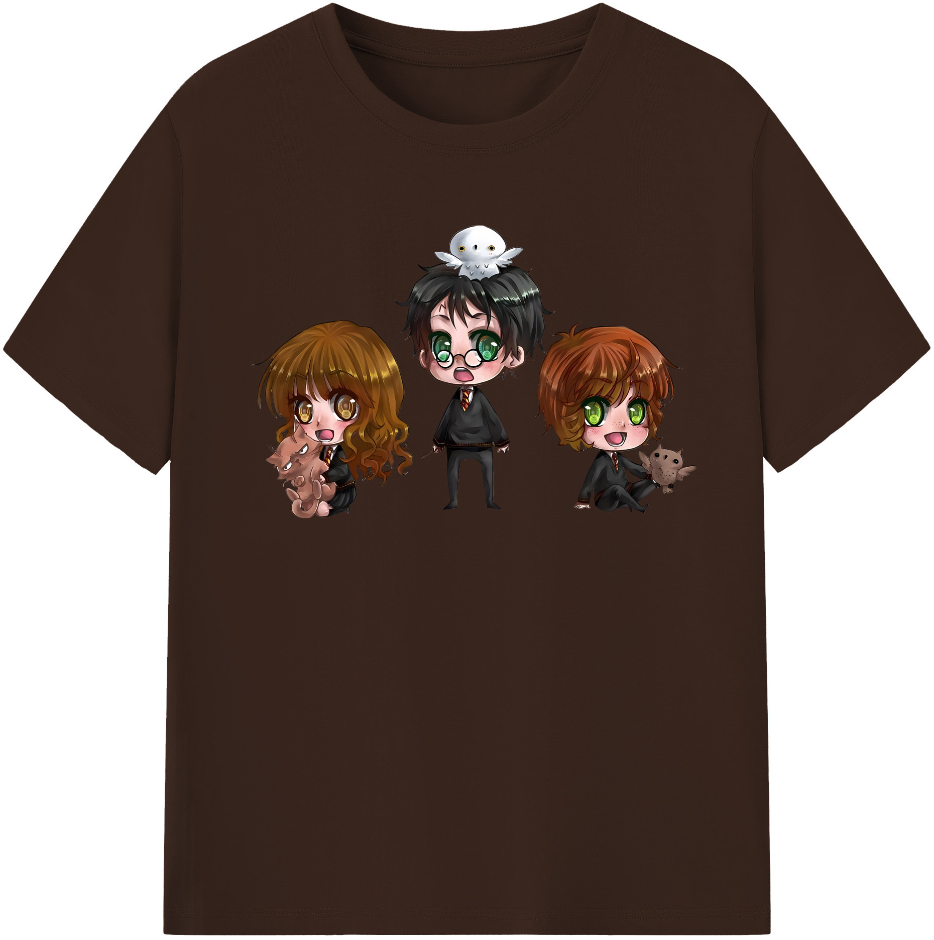 （画像用） Harry Potter ハリー・ポッターシリーズ 綿100％半袖Tシャツ（フロントプリント）