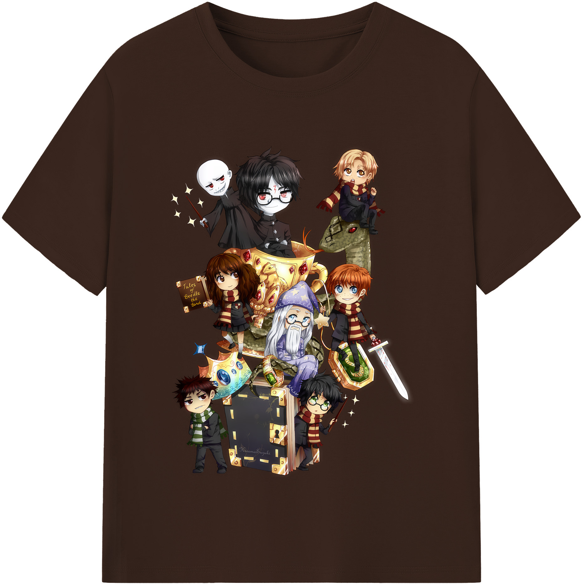 （画像用） Harry Potter ハリー・ポッターシリーズ 綿100％半袖Tシャツ（フロントプリント）