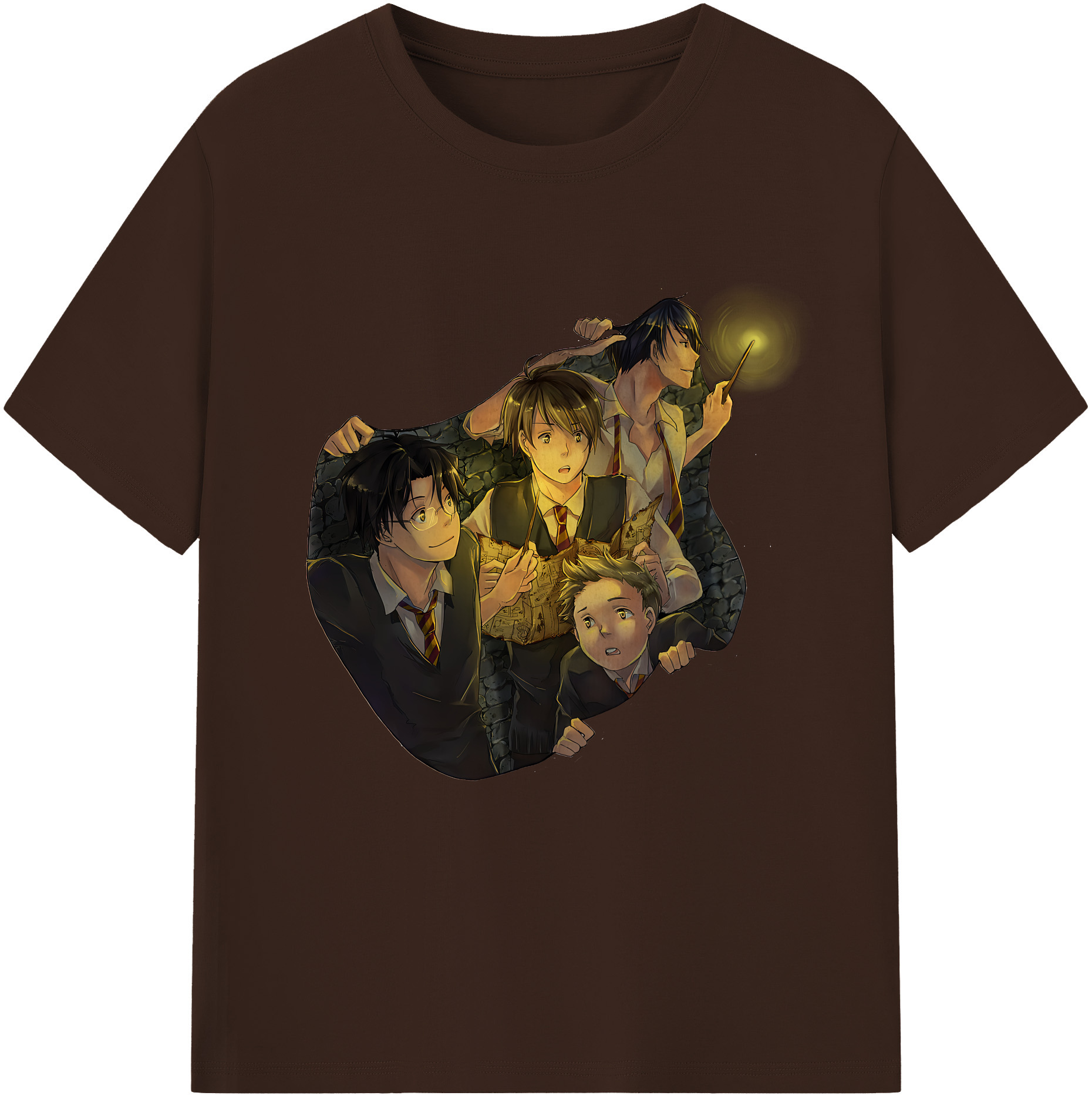 （画像用） Harry Potter ハリー・ポッターシリーズ 綿100％半袖Tシャツ（フロントプリント）
