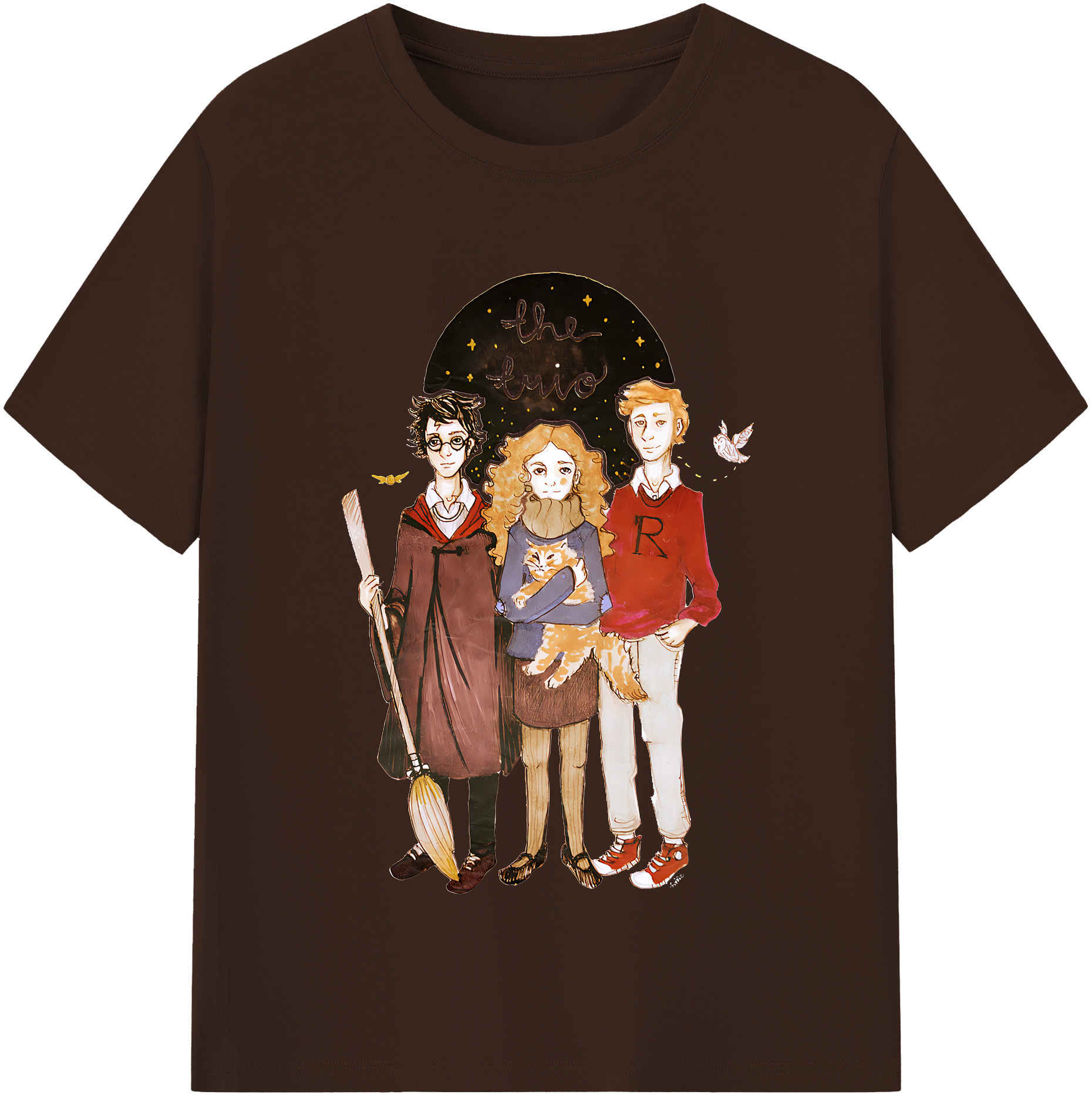 （画像用） Harry Potter ハリー・ポッターシリーズ 綿100％半袖Tシャツ（フロントプリント）