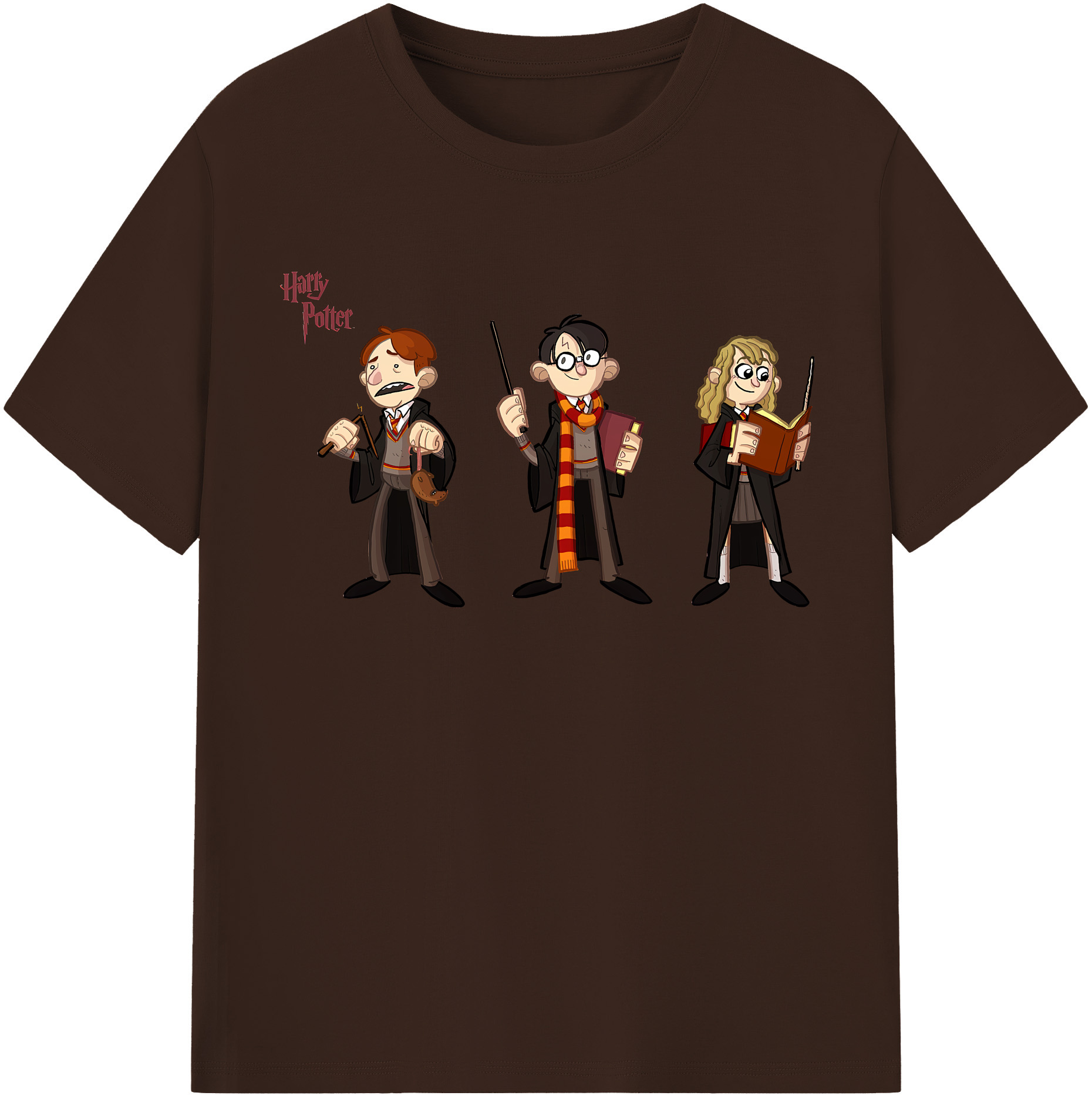 （画像用） Harry Potter ハリー・ポッターシリーズ 綿100％半袖Tシャツ（フロントプリント）