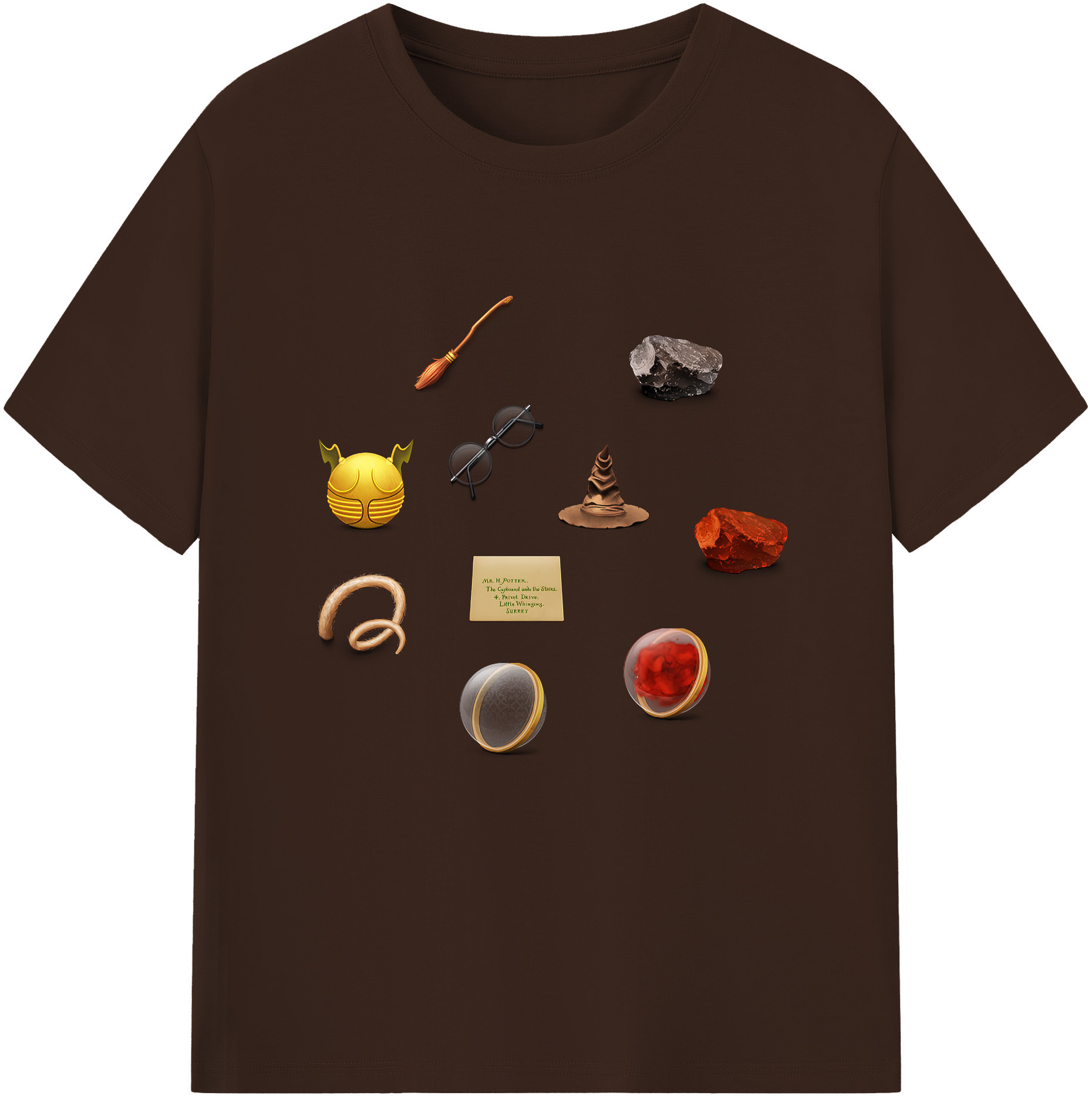（画像用） Harry Potter ハリー・ポッターシリーズ 綿100％半袖Tシャツ（フロントプリント）