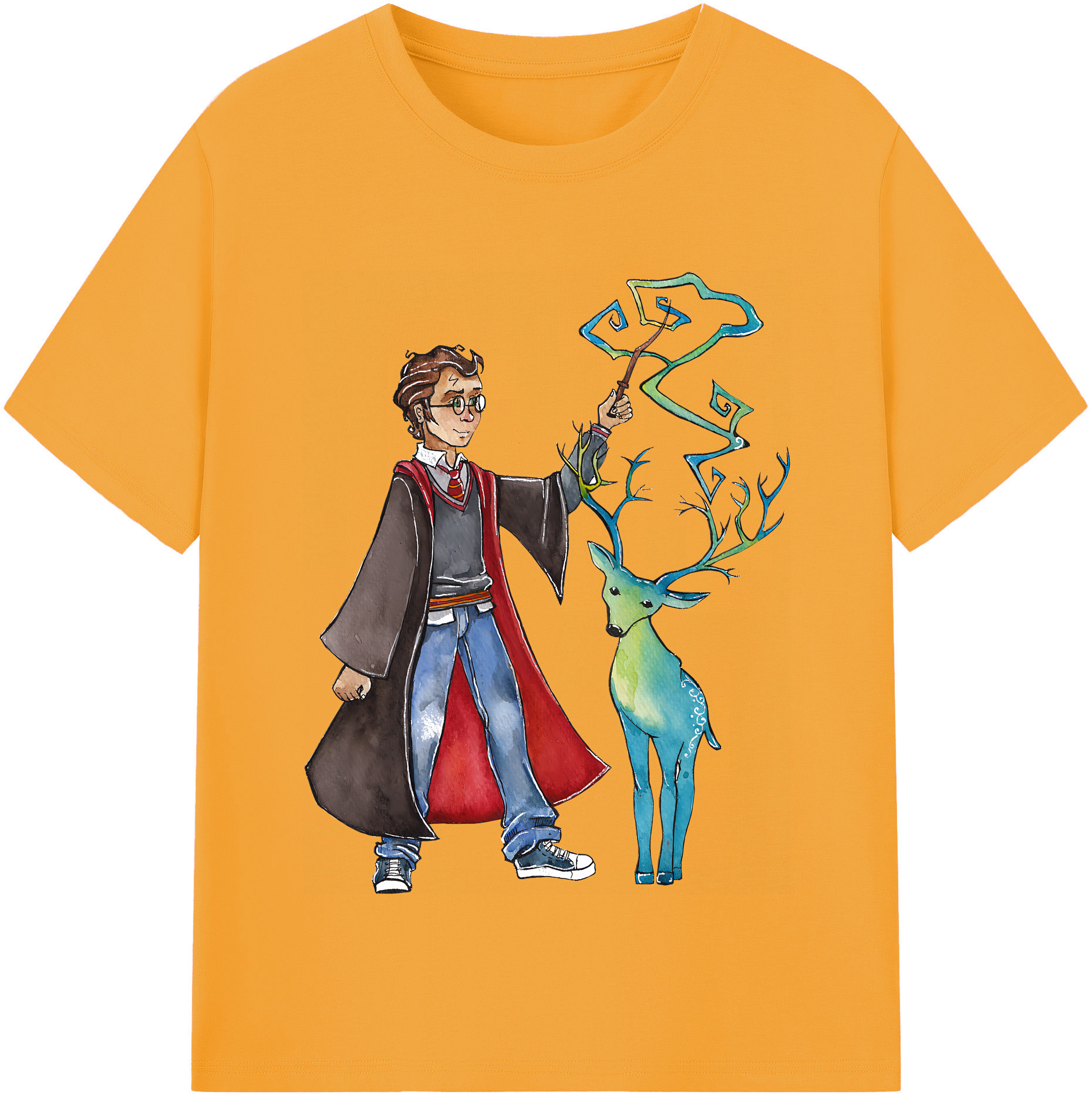 （画像用） Harry Potter ハリー・ポッターシリーズ 綿100％半袖Tシャツ（フロントプリント）