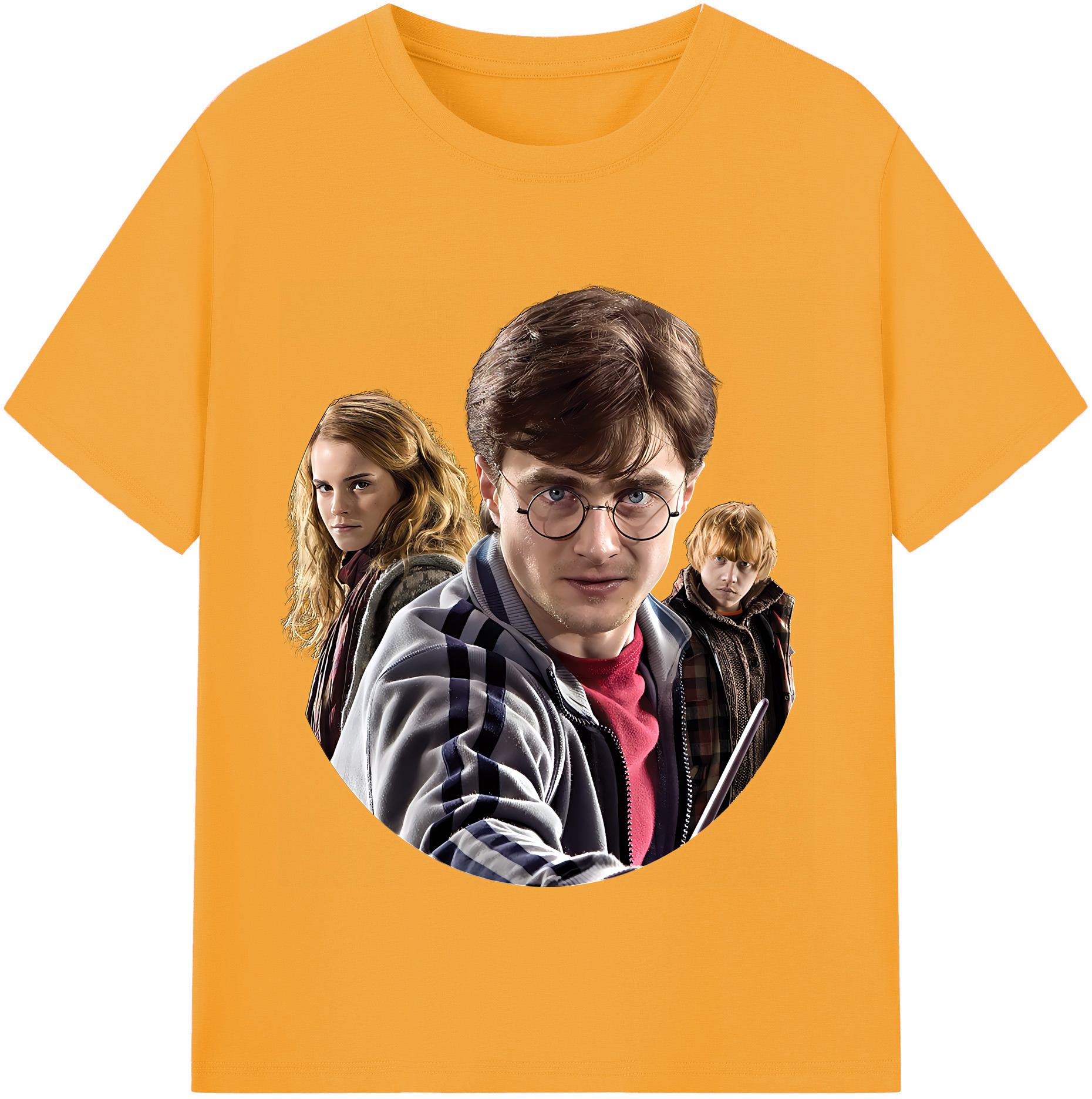 （画像用） Harry Potter ハリー・ポッターシリーズ 綿100％半袖Tシャツ（フロントプリント）