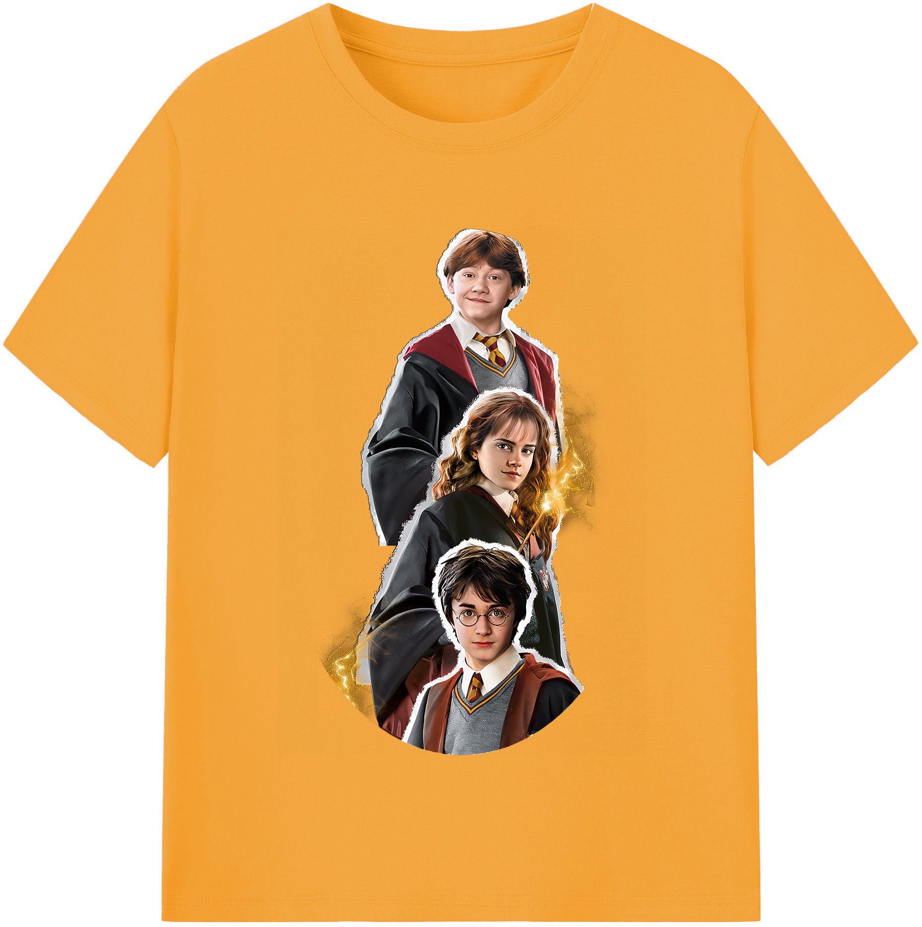 （画像用） Harry Potter ハリー・ポッターシリーズ 綿100％半袖Tシャツ（フロントプリント）