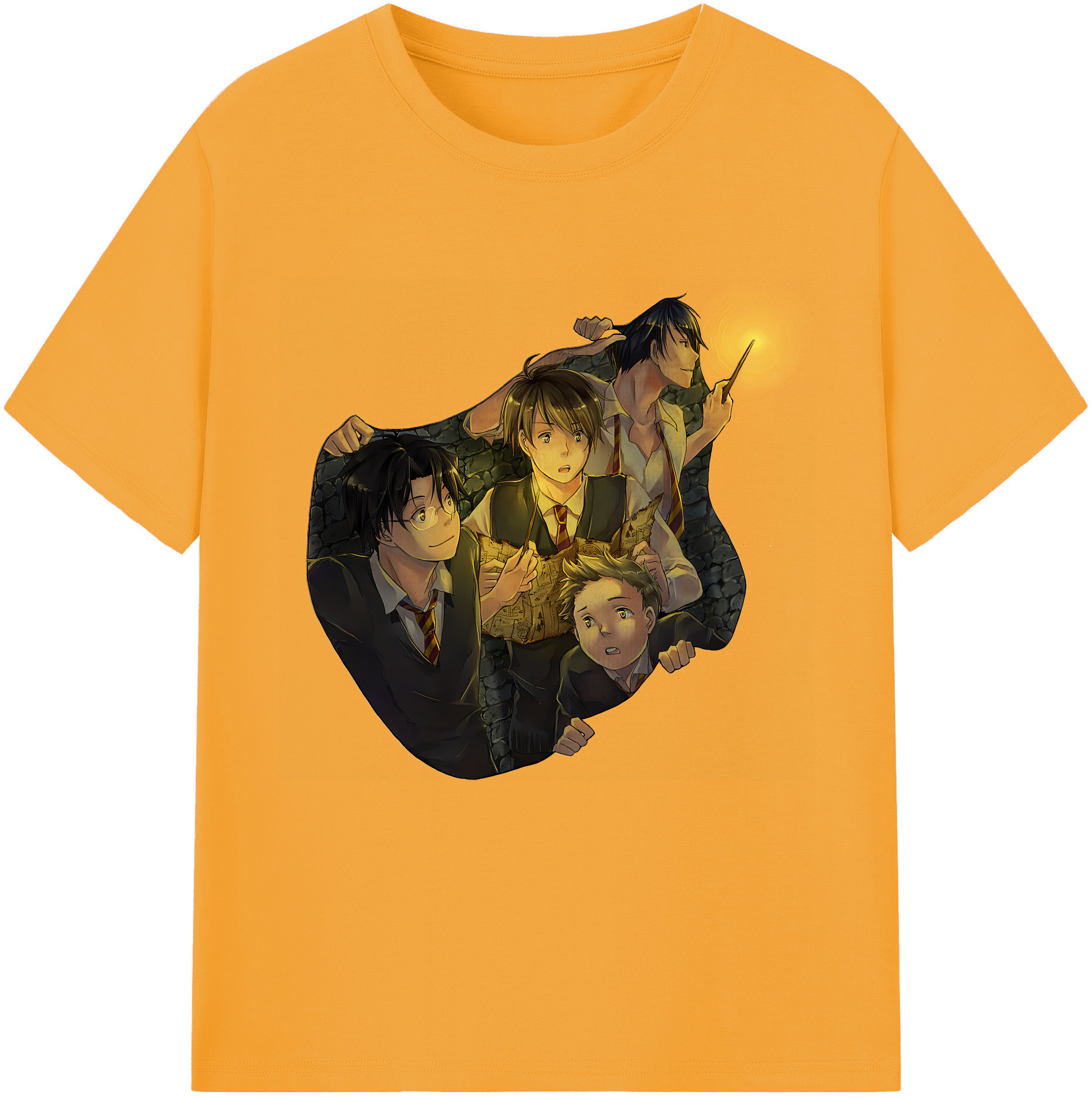 （画像用） Harry Potter ハリー・ポッターシリーズ 綿100％半袖Tシャツ（フロントプリント）