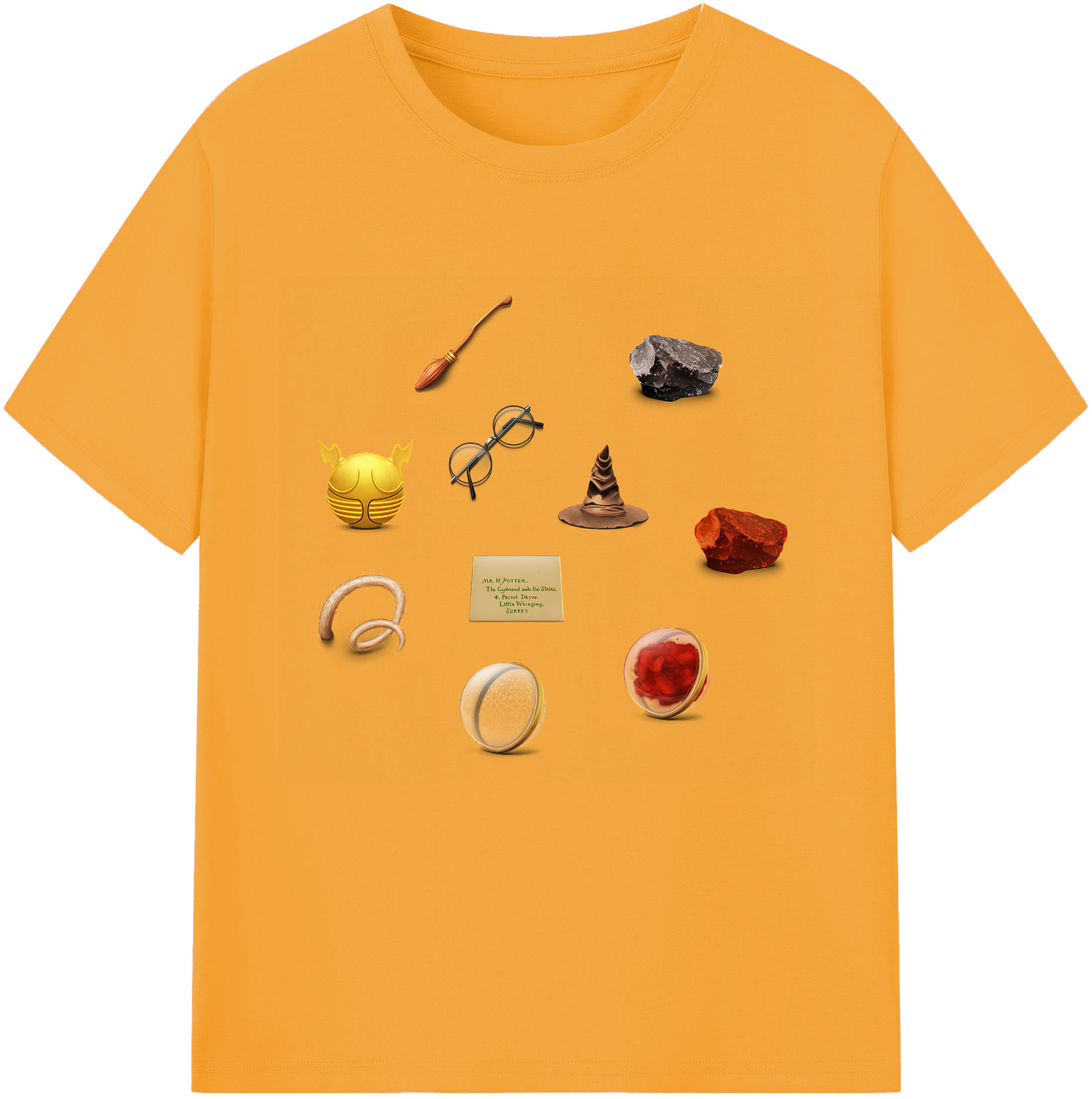 （画像用） Harry Potter ハリー・ポッターシリーズ 綿100％半袖Tシャツ（フロントプリント）