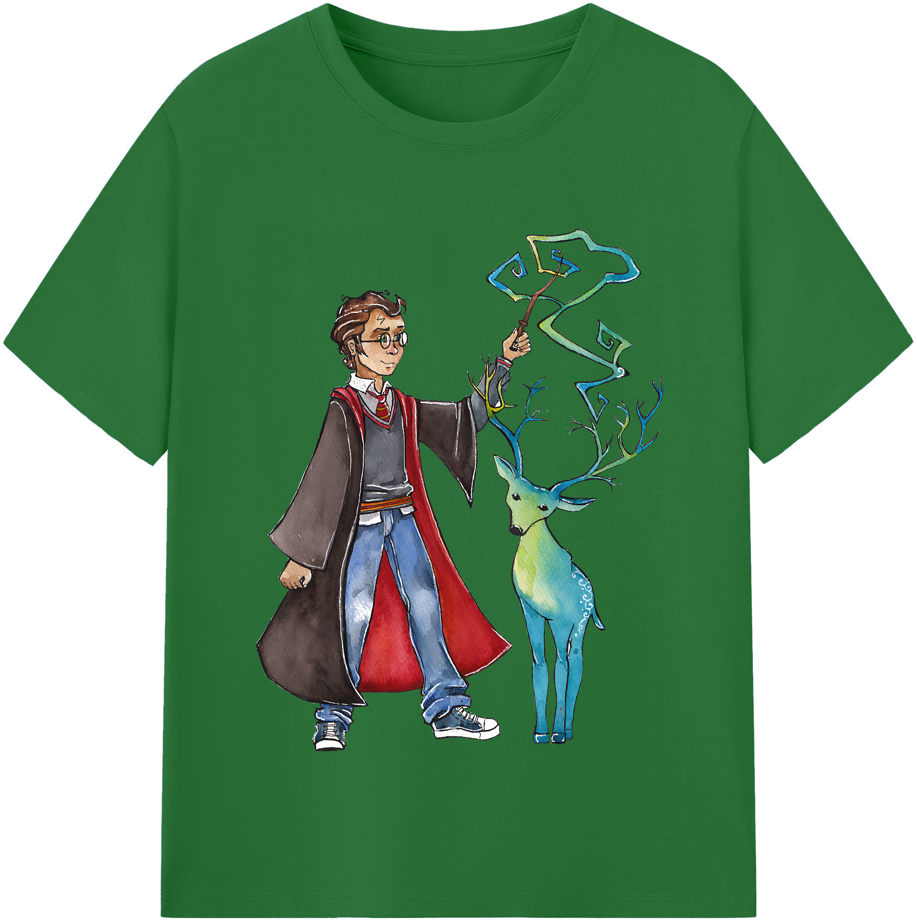 （画像用） Harry Potter ハリー・ポッターシリーズ 綿100％半袖Tシャツ（フロントプリント）
