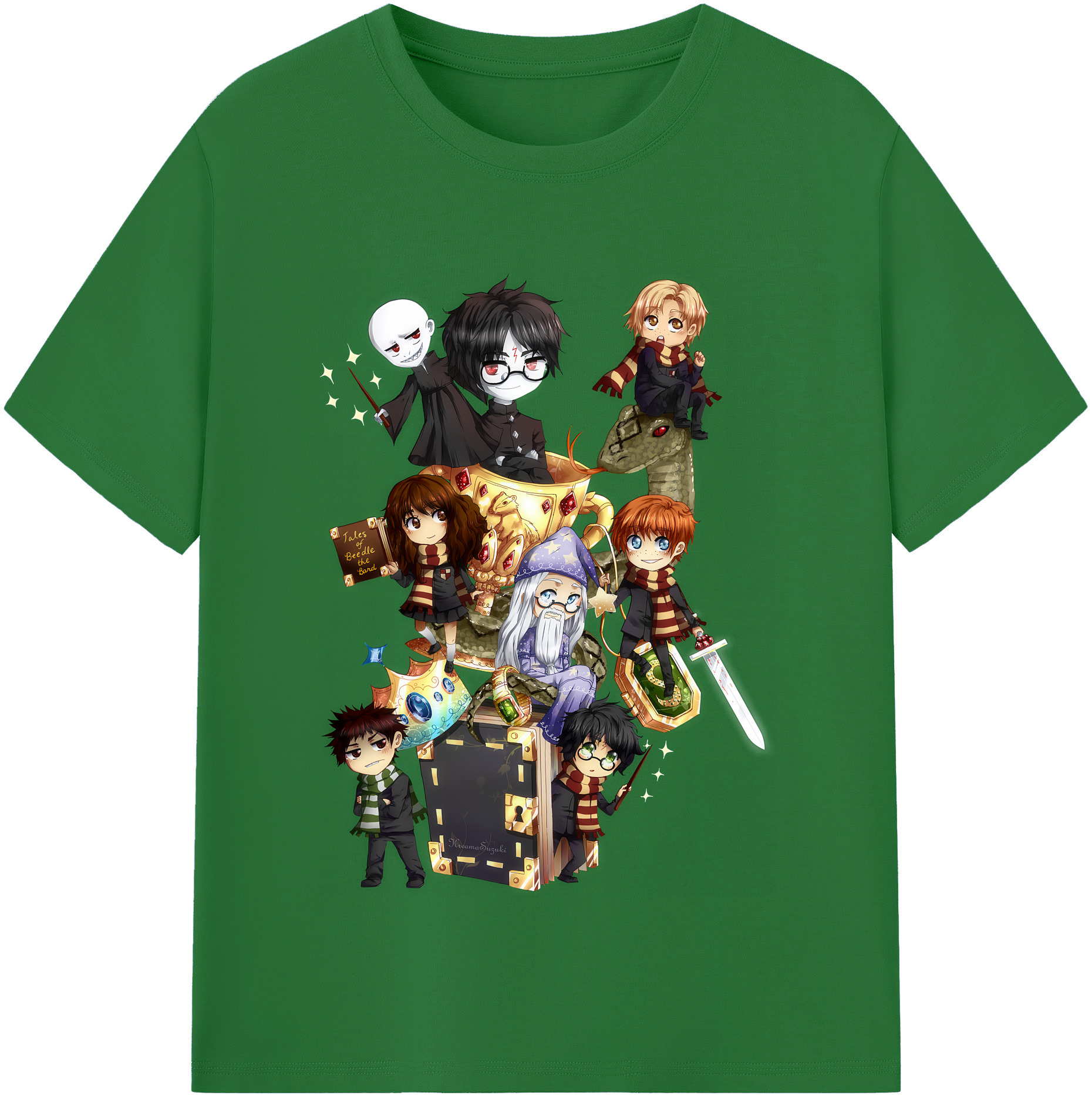 （画像用） Harry Potter ハリー・ポッターシリーズ 綿100％半袖Tシャツ（フロントプリント）