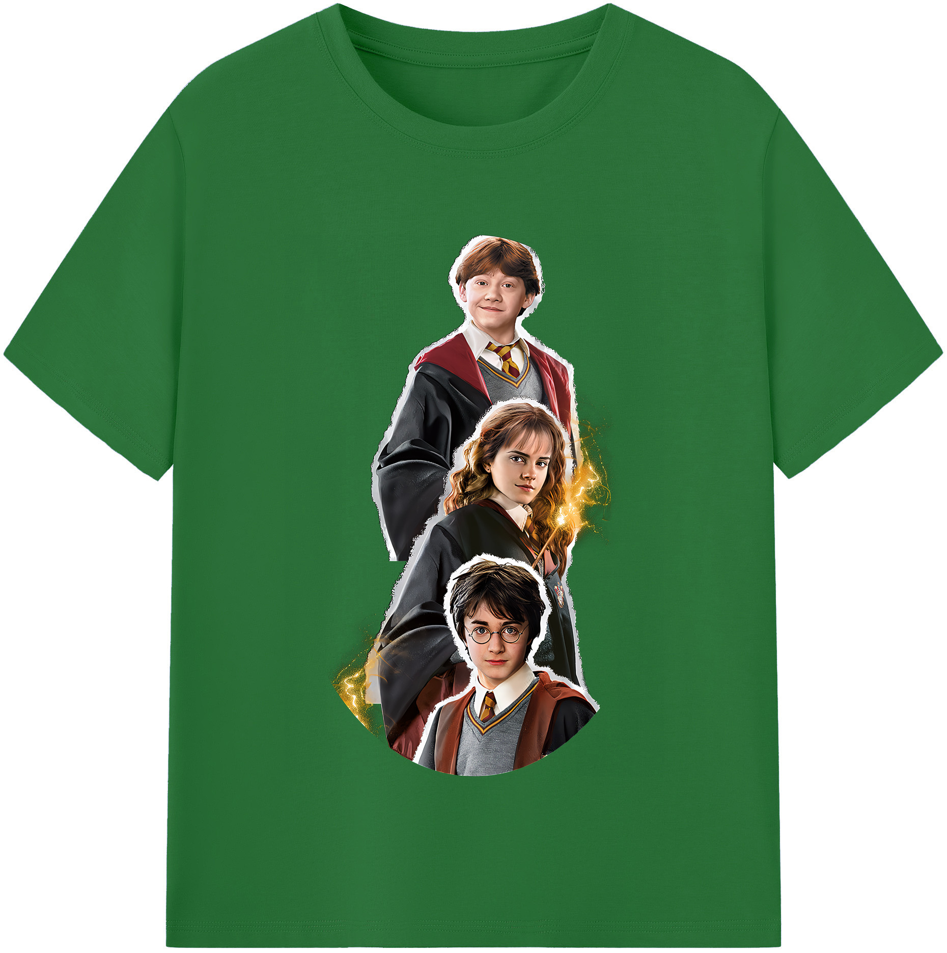 （画像用） Harry Potter ハリー・ポッターシリーズ 綿100％半袖Tシャツ（フロントプリント）